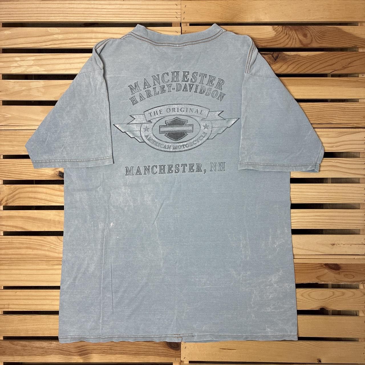Harley Davidson Vintage Harley Davidson NH 2001 Blue Biker Tee Size Large Size US L / EU 52-54 / 3 - 2 Thumbnail