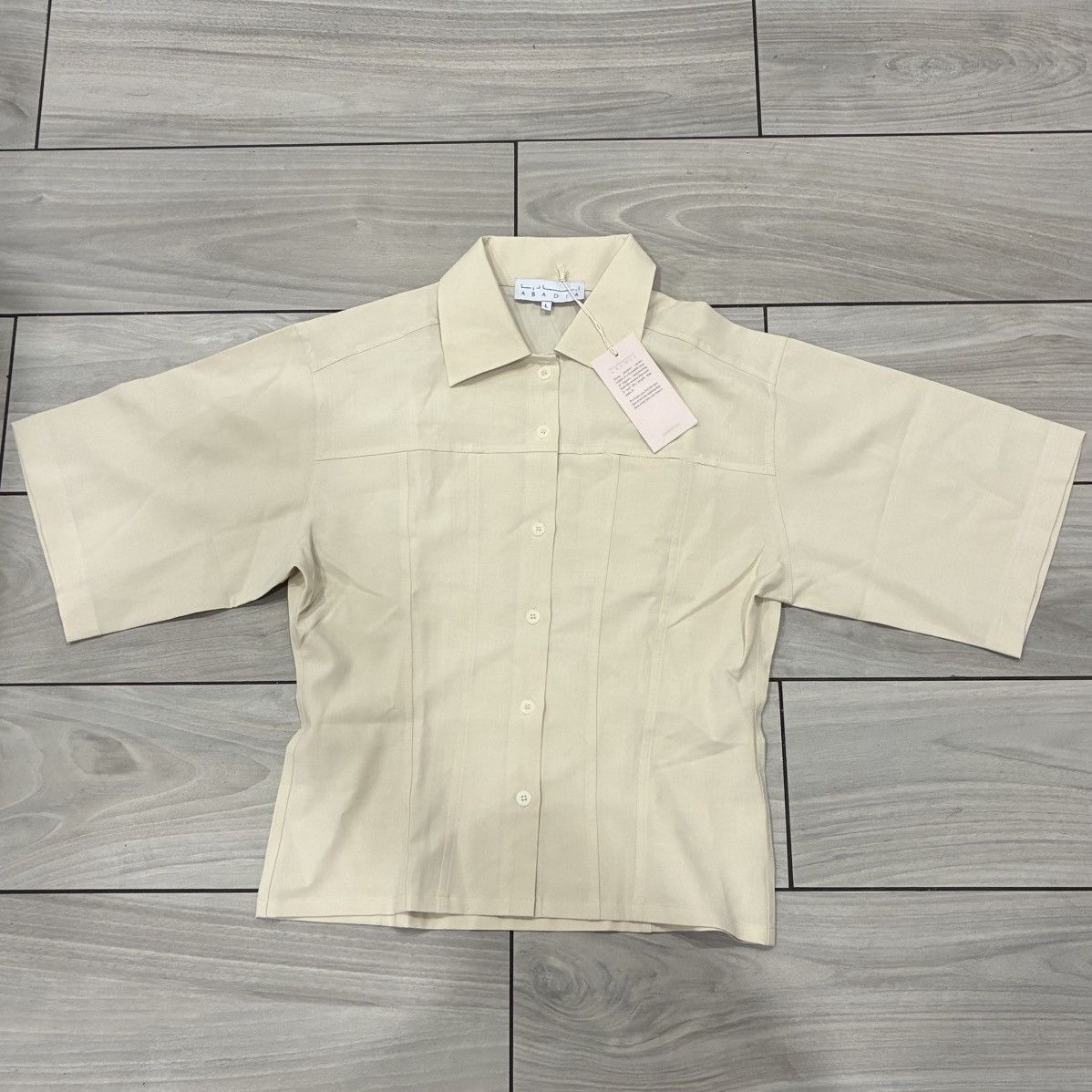 Other Abadia Ethnic Cream Button Up Shirt Size L / US 10 / IT 46 - 2 Thumbnail
