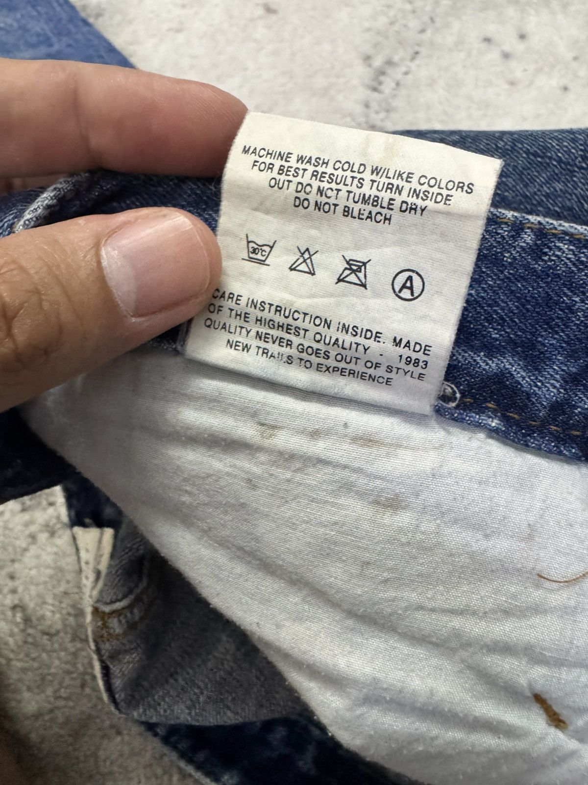 Vintage MOVEMENT MADE IN KOREA DISTRESSED JEANS Size 32" / US 10 / IT 46 - 11 Thumbnail