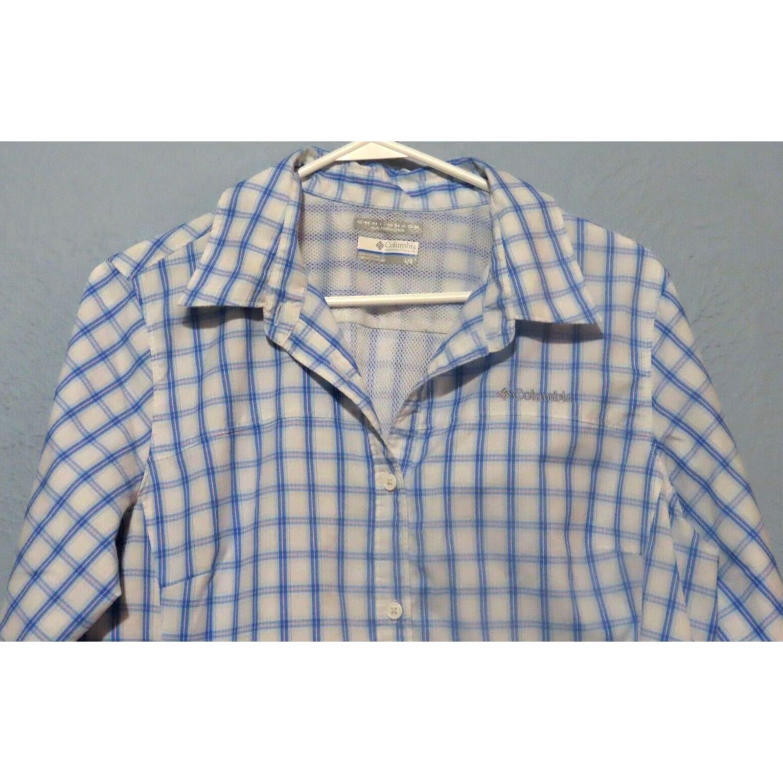 Vintage Columbia Omni-Shade Shirt Button Up Long Sleeve L Mens White Blue Pink Striped Outdoor Classic Size US L / EU 52-54 / 3 - 3 Thumbnail