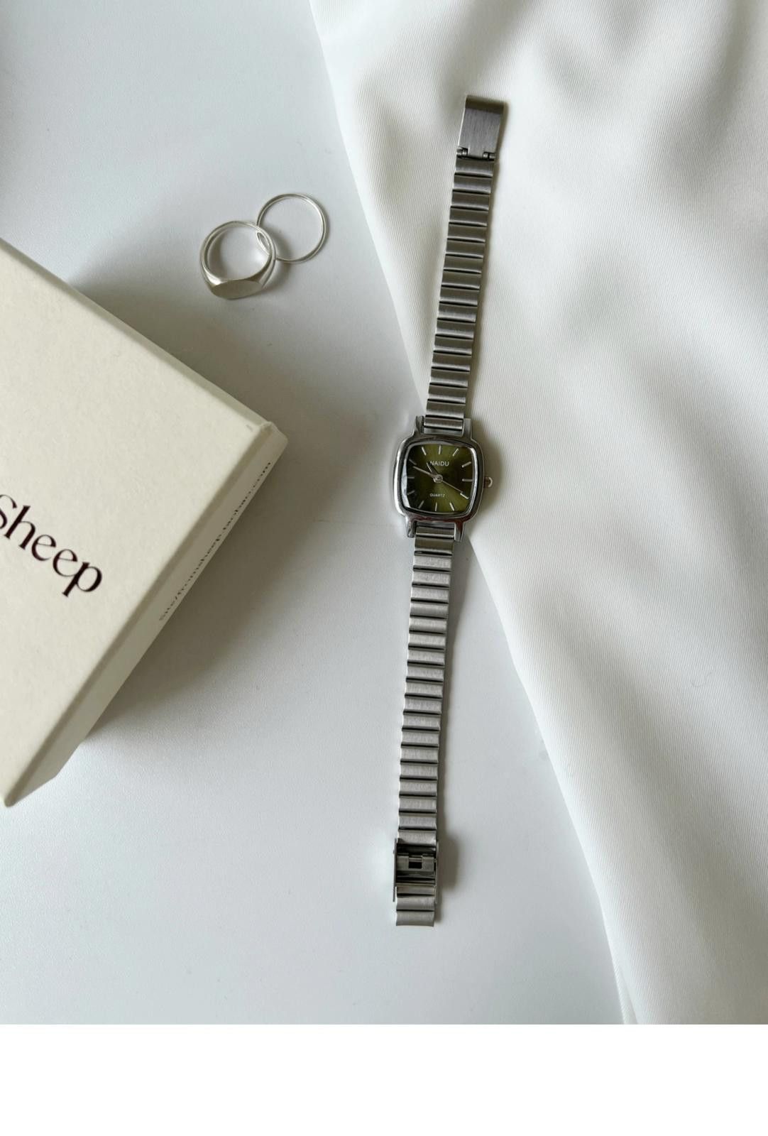 Jewelry Silver Square Face Stainless Steel Wrist Watch Size ONE SIZE - 10 Thumbnail