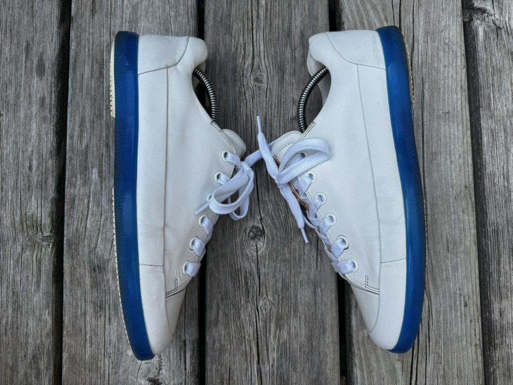 Prada 100% Authentic Low Top Leather Calf Plume Sneakers Size US 7 / EU 40 - 2 Thumbnail