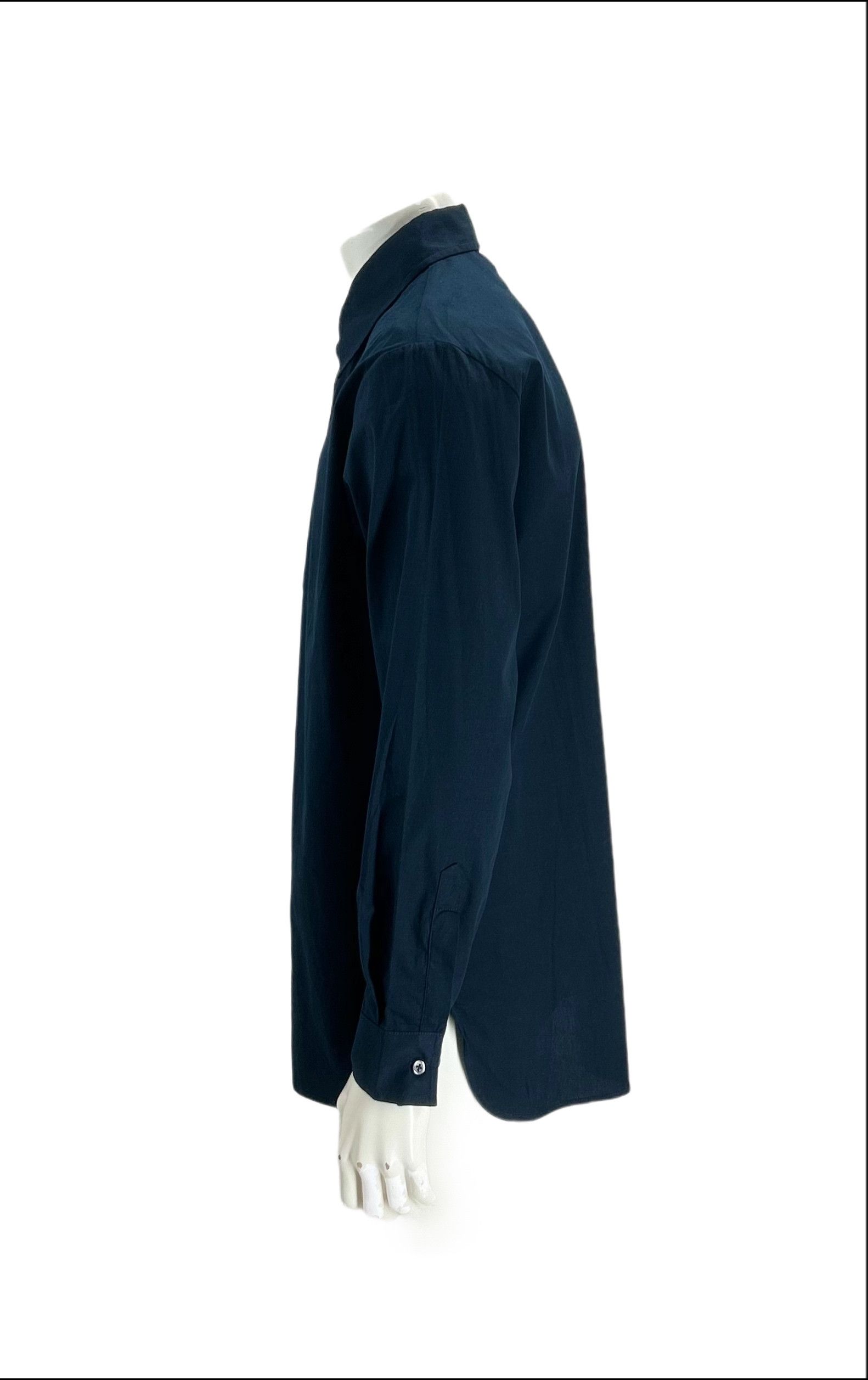 C.P. Company CP Company Blue Stretch Cotton Shirt With Covered Buttons Size US XL / EU 56 / 4 - 2 Thumbnail