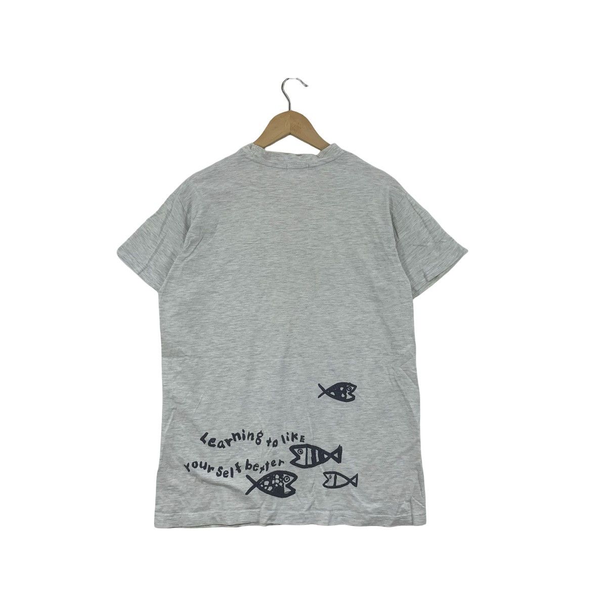 Vintage Vintage JOKYGAL Humorous Fishes Art Design Tee Shirt Size US M / EU 48-50 / 2 - 6 Thumbnail