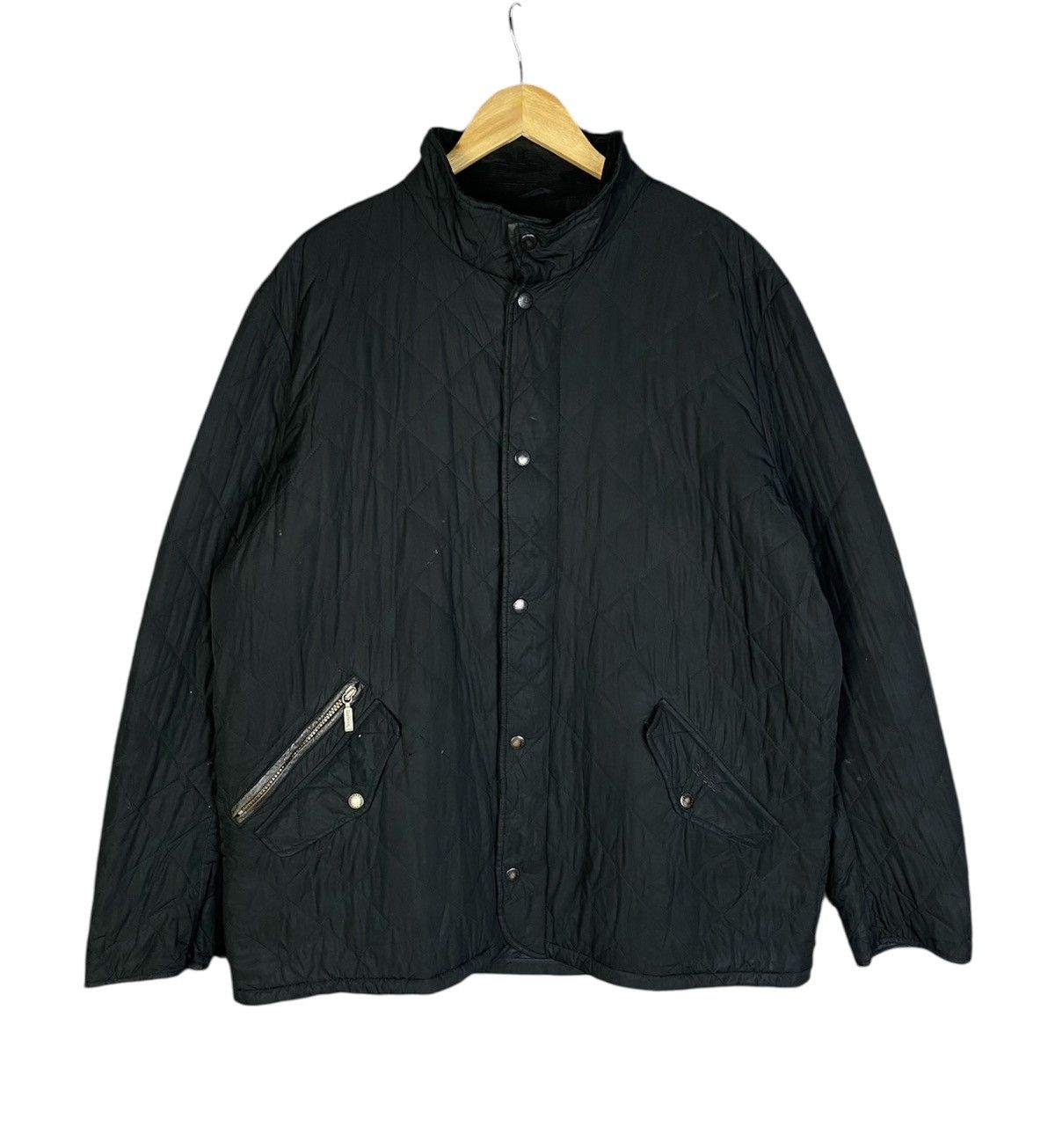 Barbour Barbour Powell Mens Black Quilted Jacket Size US XL / EU 56 / 4 - 2 Thumbnail