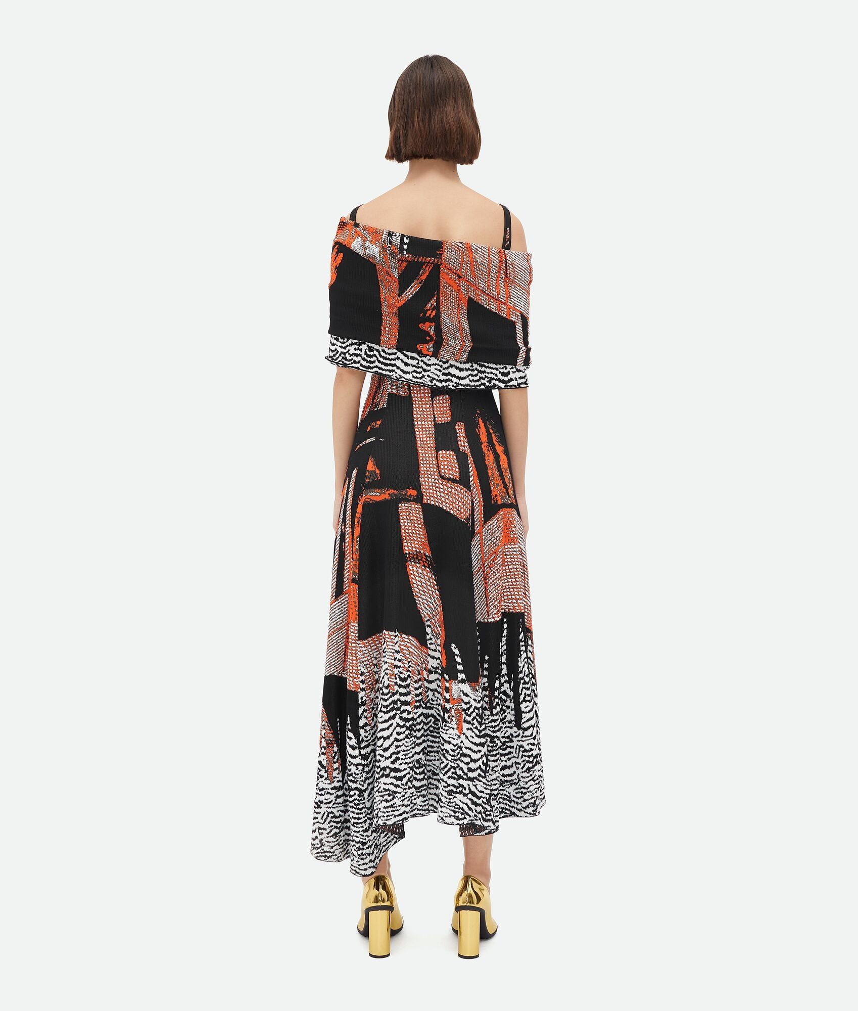 Bottega Veneta o1n1vont0625 Size: OS / Graphic Viscose Jacquard Scarf Size ONE SIZE - 3 Thumbnail