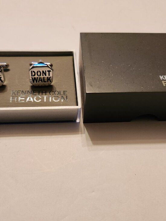Kenneth Cole Kenneth Cole reaction men's new silver cufflinks Size ONE SIZE - 2 Thumbnail