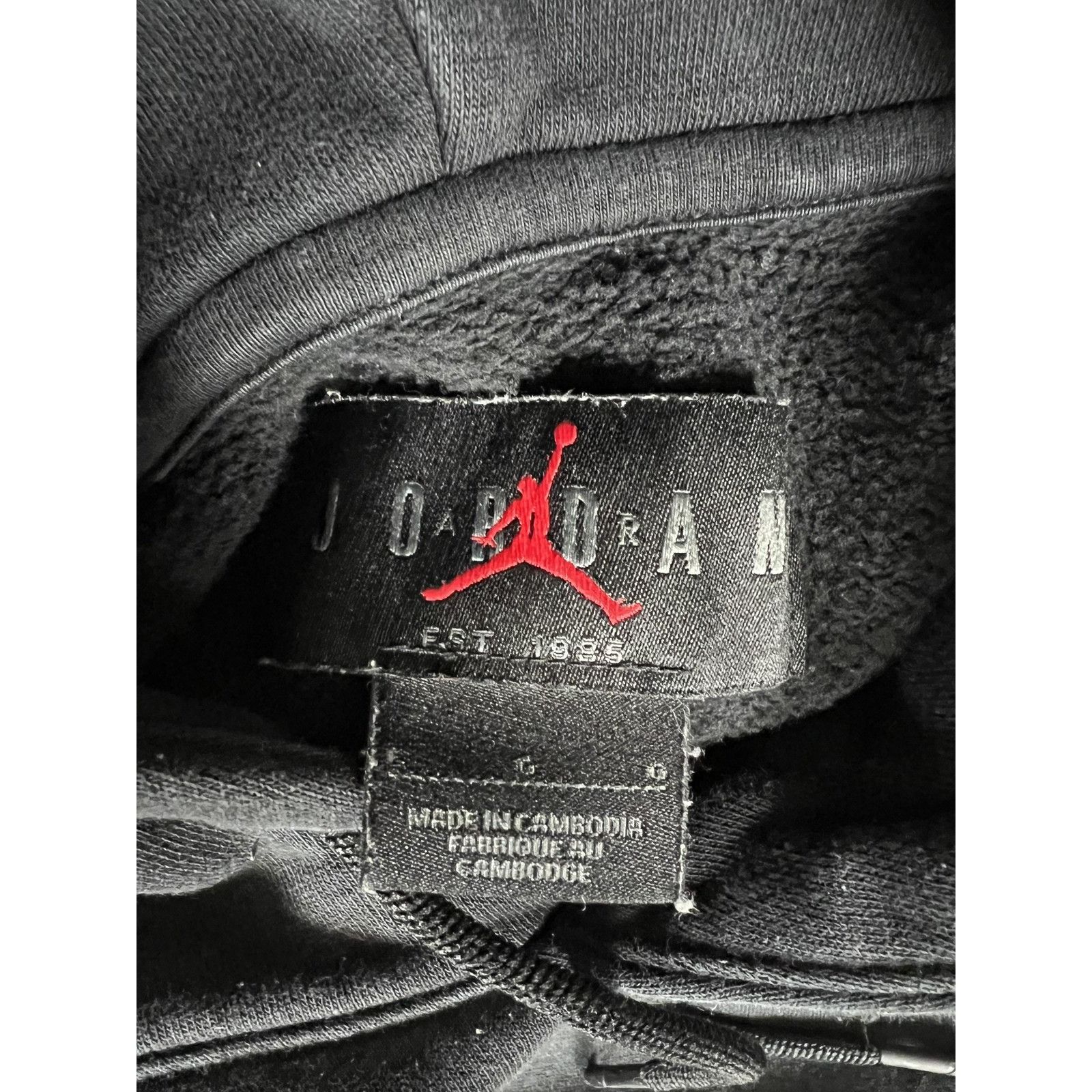 Jordan Brand Jordan Hoodie Mens Large Black Cat Panther Graphic Jumpman P Size US L / EU 52-54 / 3 - 7 Thumbnail