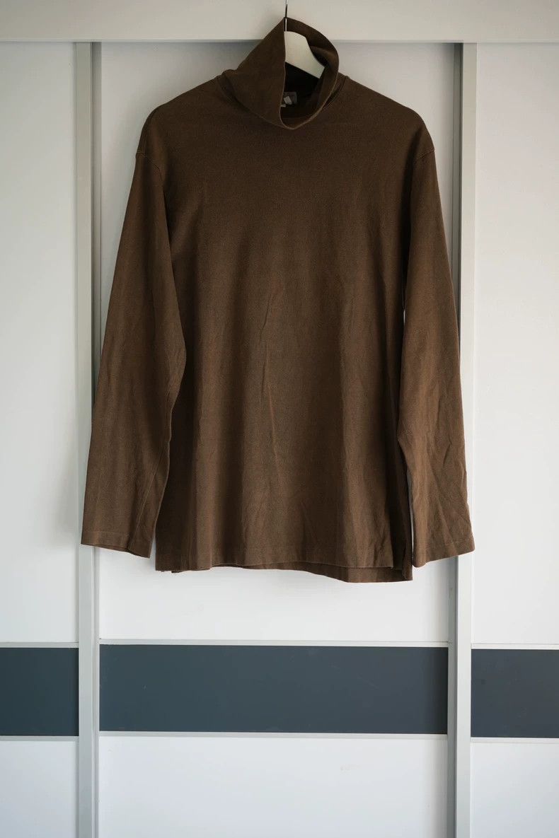 Yohji Yamamoto Yohji Yamamoto Yohji Yamamoto Turtleneck Brown Long Sleeve Size US M / EU 48-50 / 2 - 1 Thumbnail