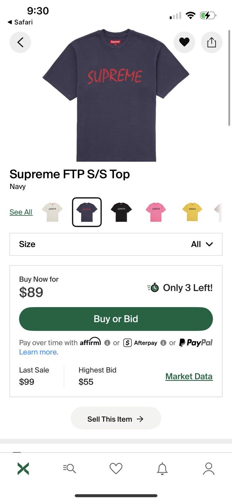 Supreme ‼️Supreme‼️ FFT S/S Top Navy Blue Size US XL / EU 56 / 4 - 2 Thumbnail