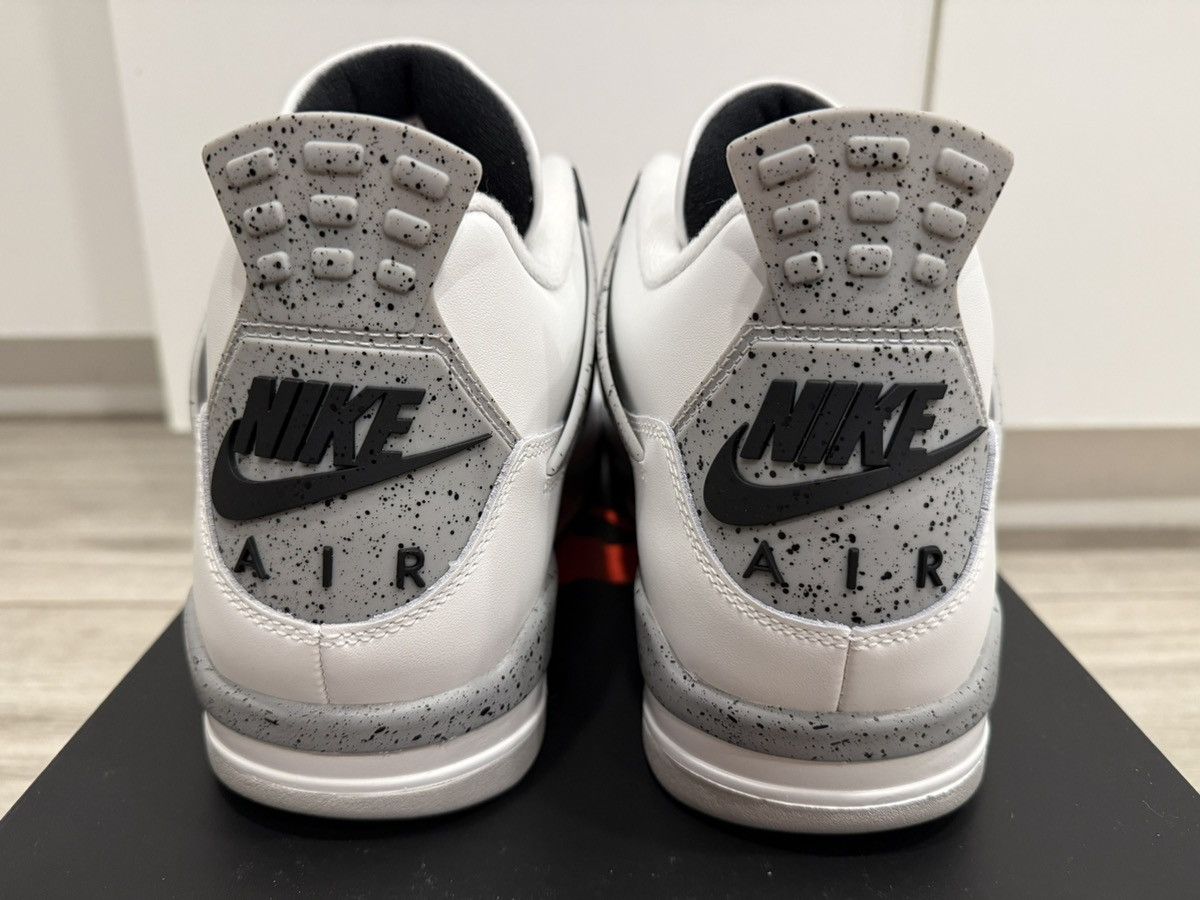 Jordan Brand Air Jordan 4 Retro White Cement Fire Red Tech Grey Black 12 Size US 12 / EU 45 - 7 Thumbnail