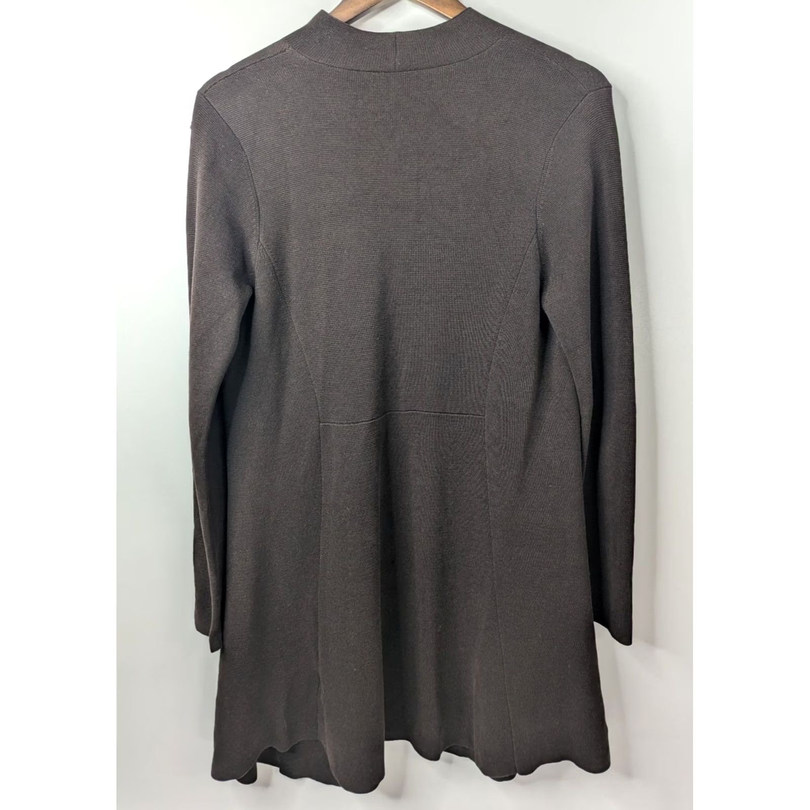 Eileen Fisher Eileen Fisher Cardigan Sweater Women’s S Open Brown Silk Cotton Interlock Knit Collared VINTAGE? Size S / US 4 / IT 40 - 5 Thumbnail