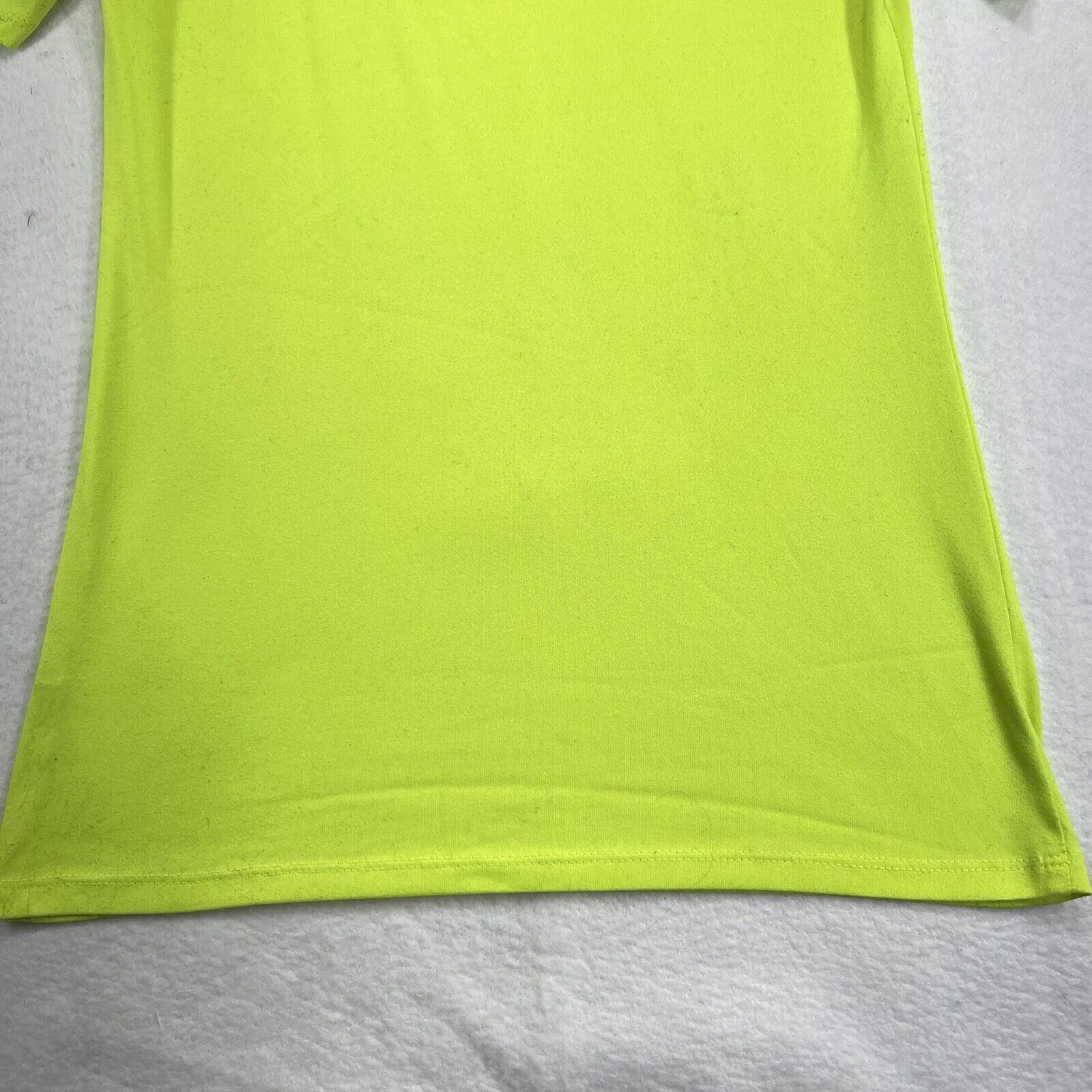 Nike Nike XS Athletic Cut Neon Yellow V Neck Short Sleeve T Shirt Size XS / US 0-2 / IT 36-38 - 11 Thumbnail