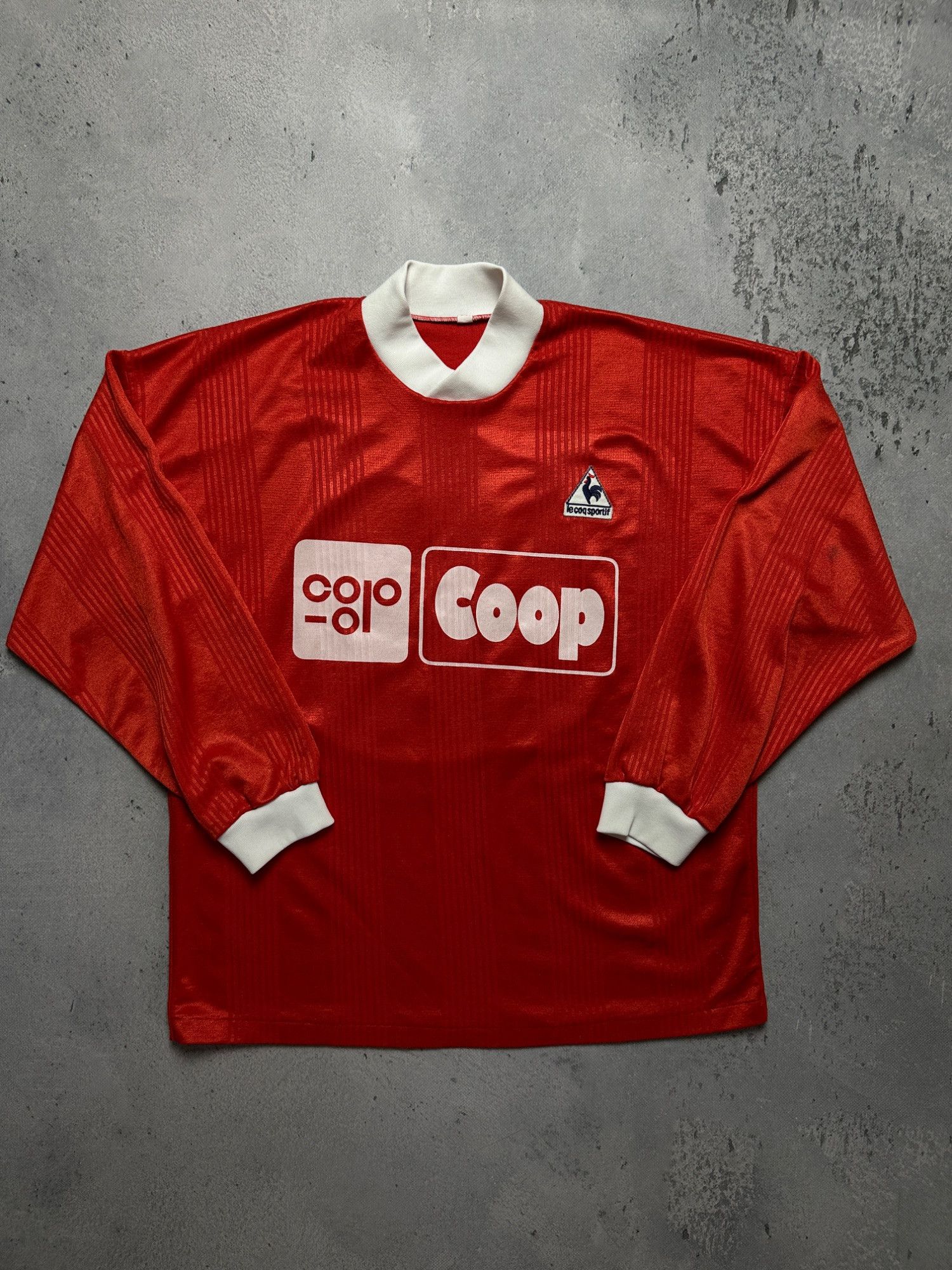 Le Coq Sportif Vintage Le Coq Sportif Coop Red Long Sleeve Soccer Jersey L Size US L / EU 52-54 / 3 - 1 Thumbnail
