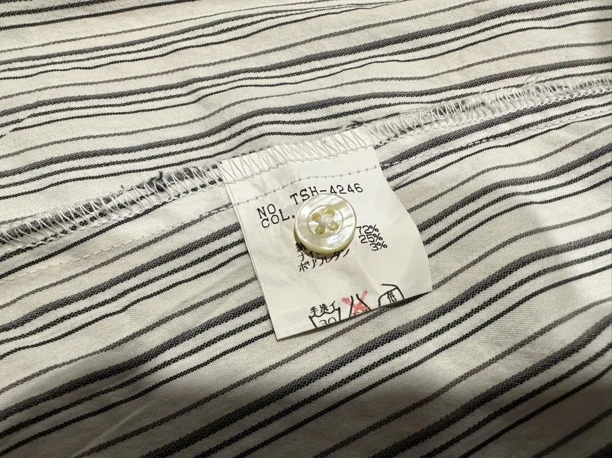 Japanese Brand × Tornado Mart ♟️ Y2K Archived Tornado Mart Striped Shirt Hidden Button Size US L / EU 52-54 / 3 - 12 Thumbnail