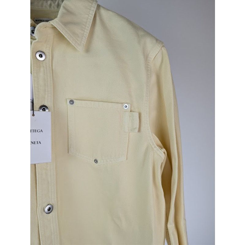 Bottega Veneta o1rshd1 Washed Coloured Denim Shirt in Banana Size US M / EU 48-50 / 2 - 8 Thumbnail