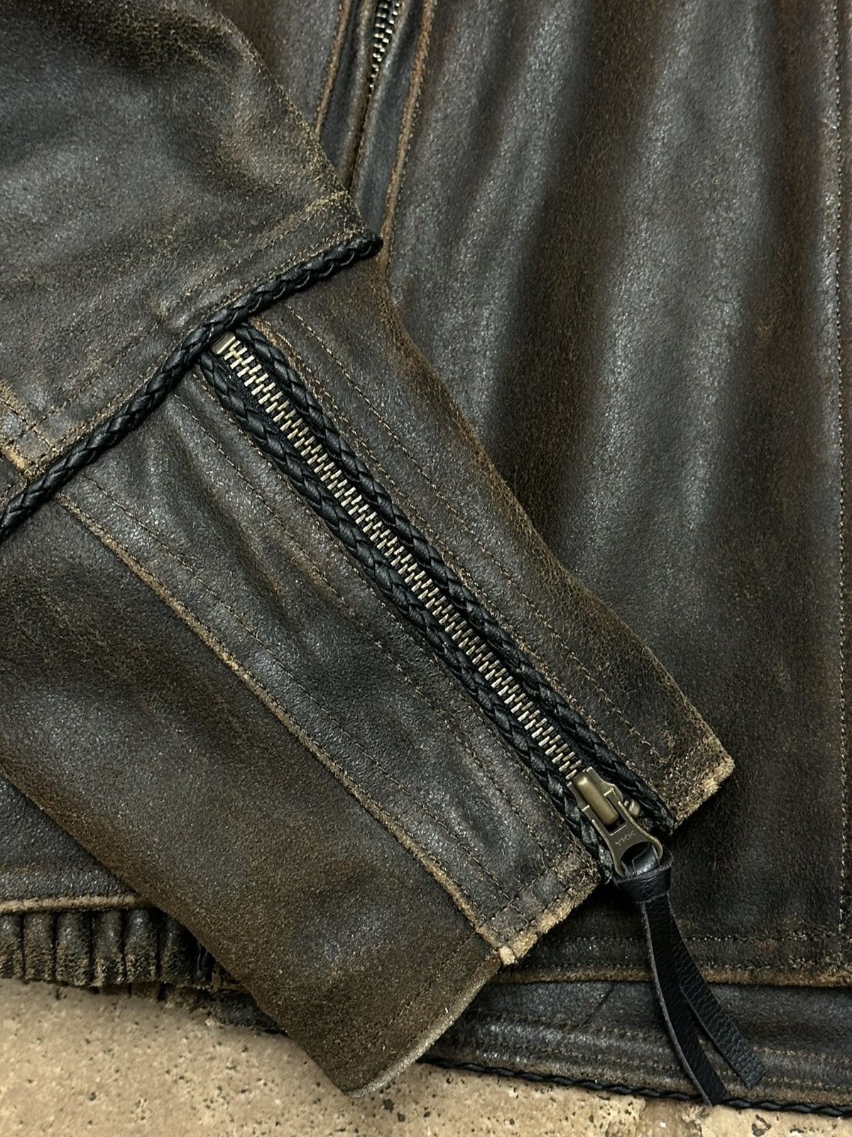 Harley Davidson Harley Davidson Billings Distressed Brown Leather Jacket 90s Size US L / EU 52-54 / 3 - 5 Thumbnail