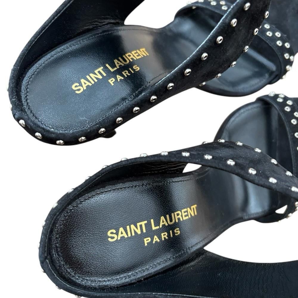 Yves Saint Laurent Saint Laurent Leather Mica 105 Stud Mule Black Size 6.5 Size US 6.5 / IT 36.5 - 9 Thumbnail