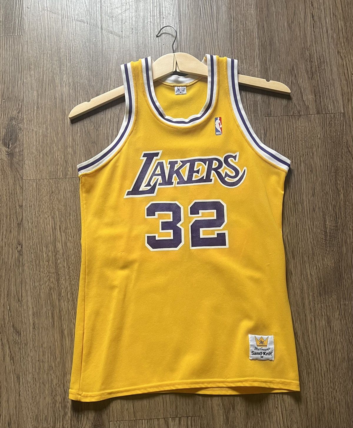 Macgregor Sand Knit Vintage Macgregor Sand Knit Magic Johnson LA Lakers Jersey Grailed