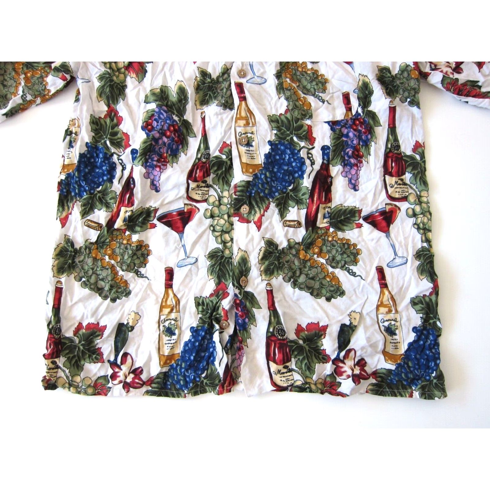 Vintage VINTAGE Island Collection Rayon Purple Grape Wine Button Down Hawaiian Shirt XL Size US XL / EU 56 / 4 - 7 Thumbnail