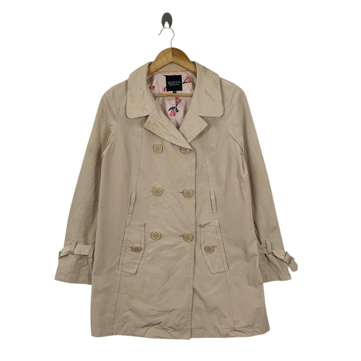 Sonia Rykiel Vintage SONIA RYKIEL PARIS Cherry Peacoat Trench Coat Jacket Size M / US 6-8 / IT 42-44 - 3 Thumbnail