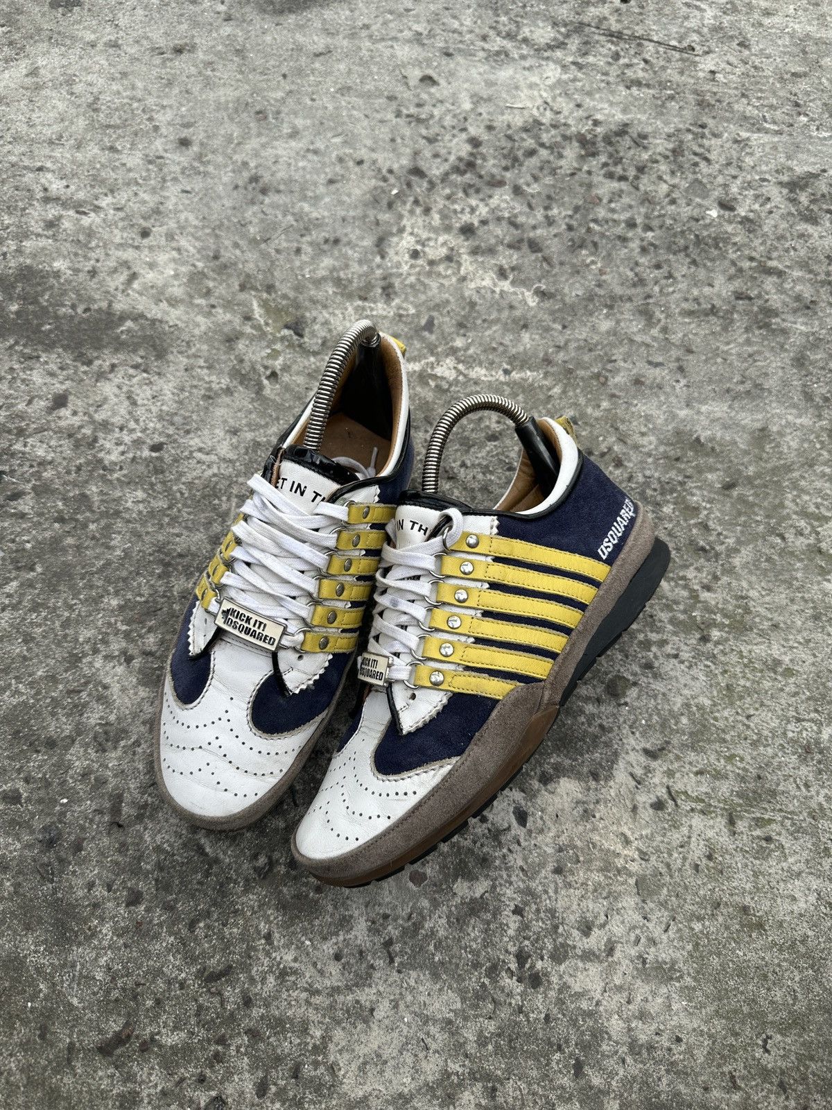 Vintage Dsquared2 Casual Leather Shoes Streetwear Rare Usa 9