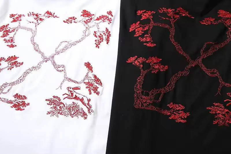 Japanese Brand × Vintage cotton T-shirt with floral embroidery Size US XL / EU 56 / 4 - 3 Thumbnail