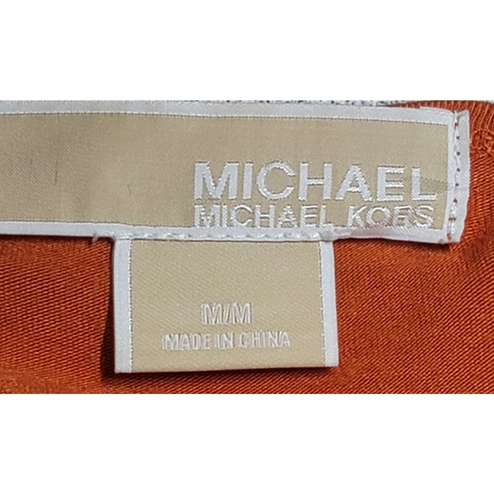 Michael Kors Michael Kors Persimmon Orange Crisscross Pleated Top Medium Size M / US 6-8 / IT 42-44 - 3 Thumbnail