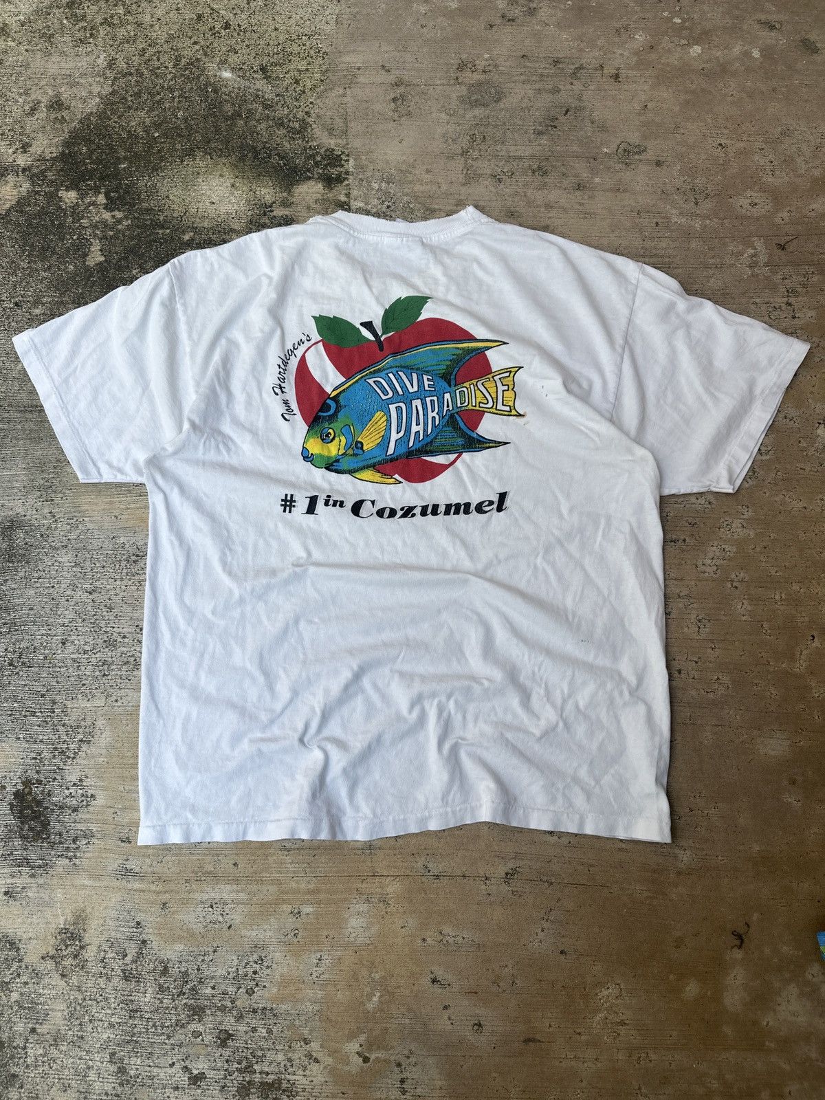 Vintage Vintage 90s White Surfwear Fishing Mexico Tee Shirt Size US XL / EU 56 / 4 - 1 Thumbnail