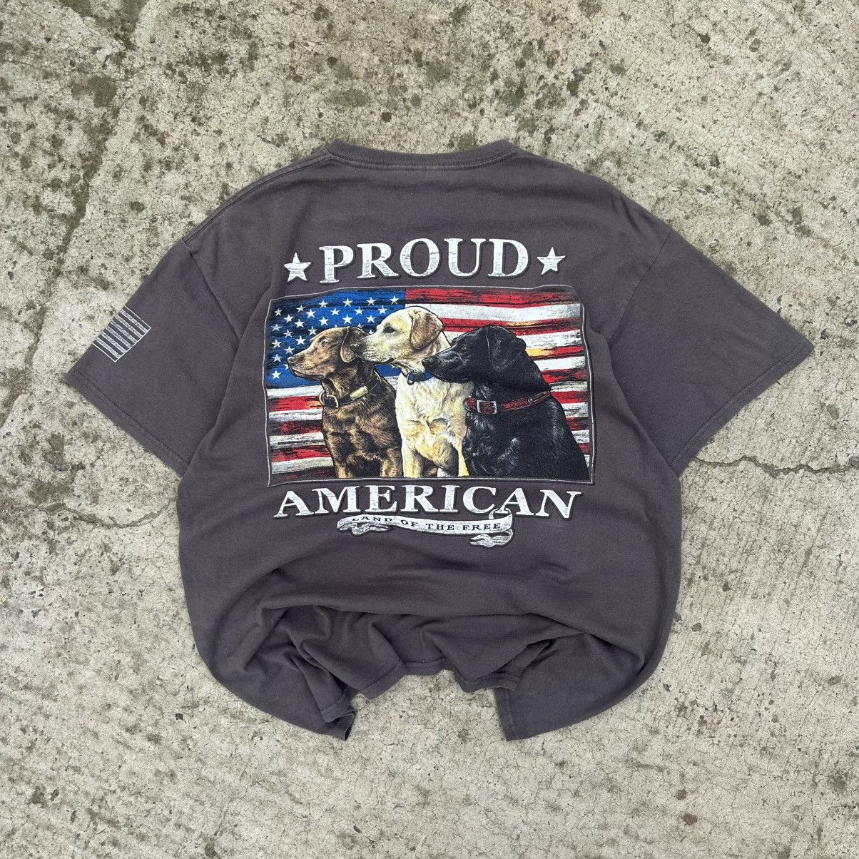 Vision Streetwear VTG Proud American T-shirts Big Logo Land Fo The Free Y2K Size US L / EU 52-54 / 3 - 1 Thumbnail