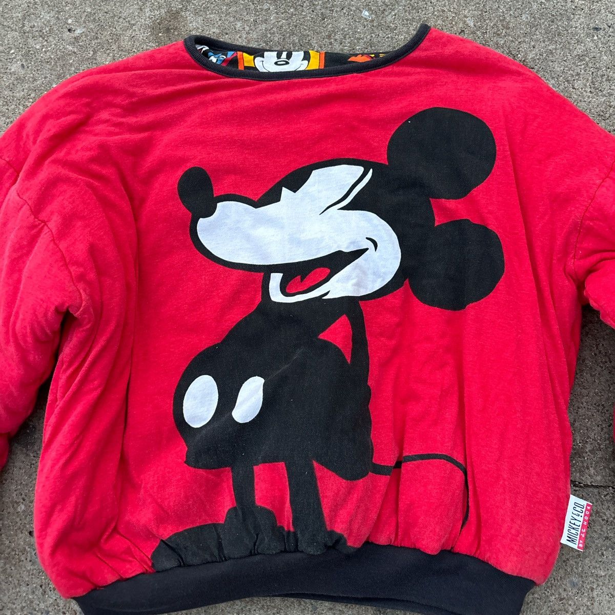 Disney × Mickey & Co. × Vintage Vintage 90s Mickey reversible puffy sweatshirt Size US S / EU 44-46 / 1 - 2 Thumbnail