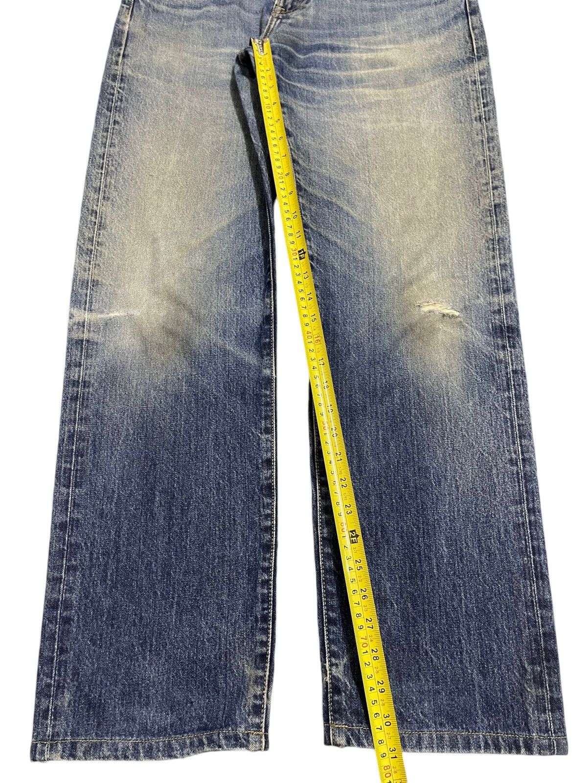 Uniqlo Vintage Japanese Uniqlo Blue Mud Wash Style Loose Jeans Size US 34 / EU 50 - 13 Thumbnail