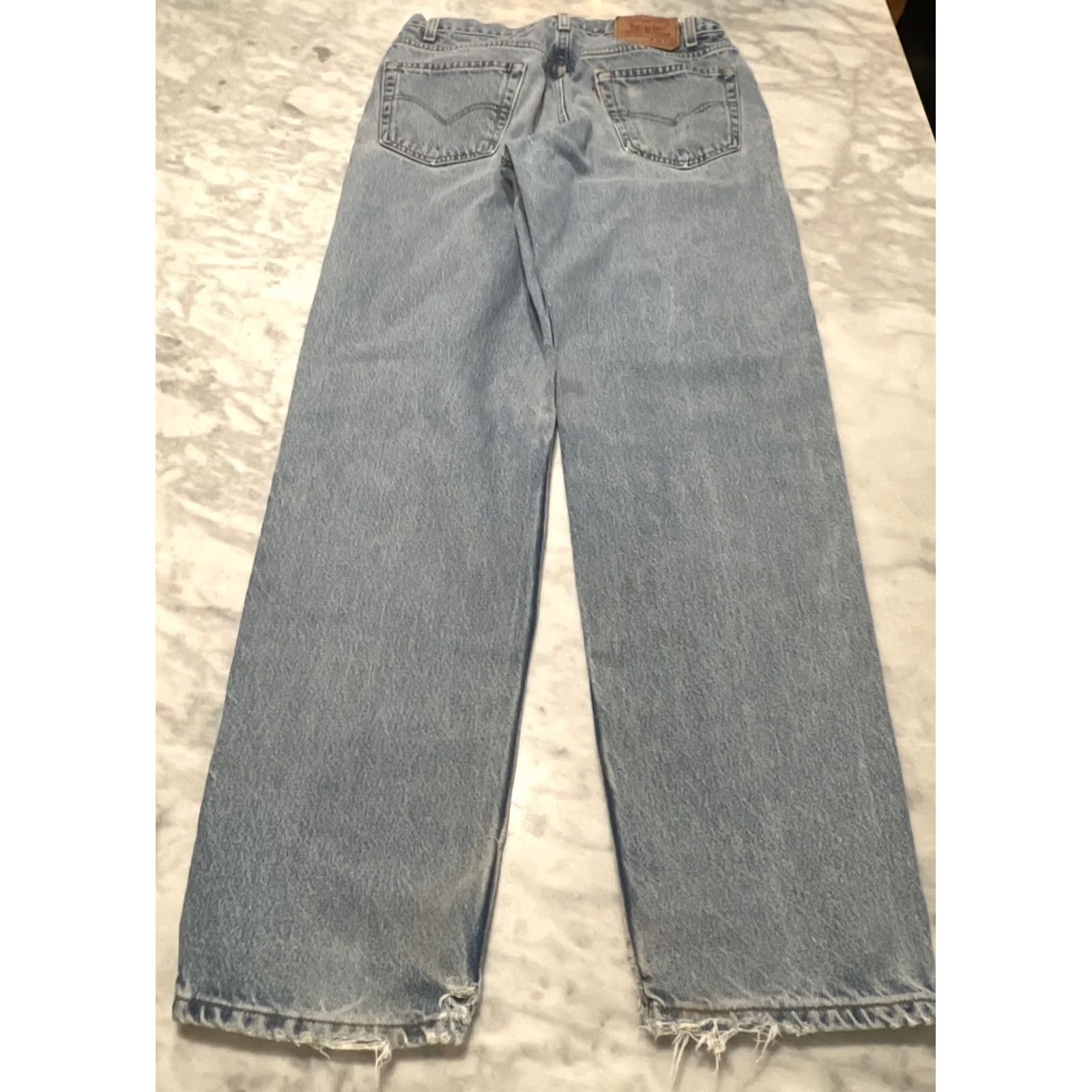 Levi's VINTAGE Levis 468 Jeans Mens 34x34 Relaxed Straight Leg Blue Cotton Mexico 5-Pocket Denim 90s USA Rock Mens Size US 34 / EU 50 - 7 Thumbnail