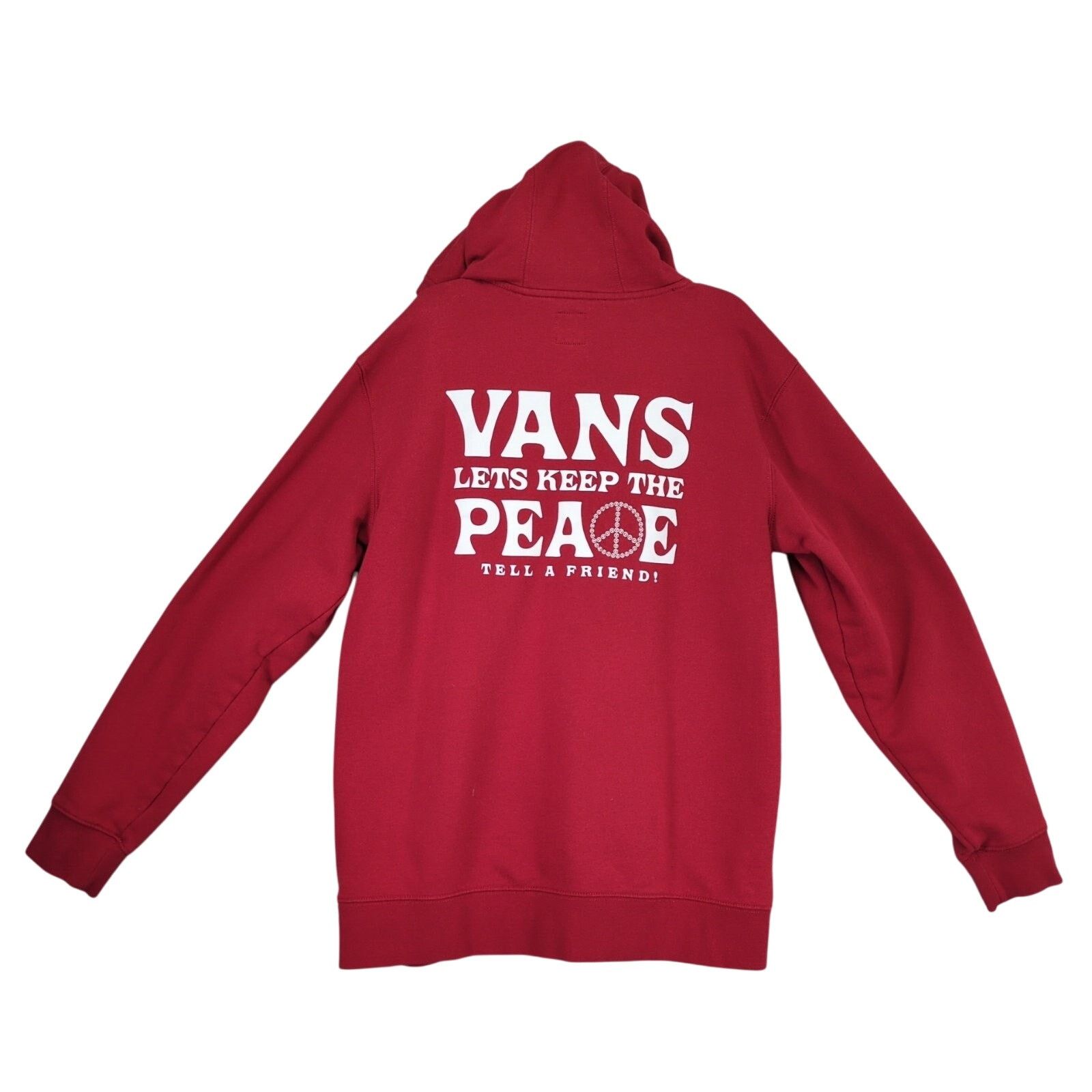 Vans Vans Off The Wall Men's M Red Fleece Pullover Hoodie Skater Size US M / EU 48-50 / 2 - 3 Thumbnail
