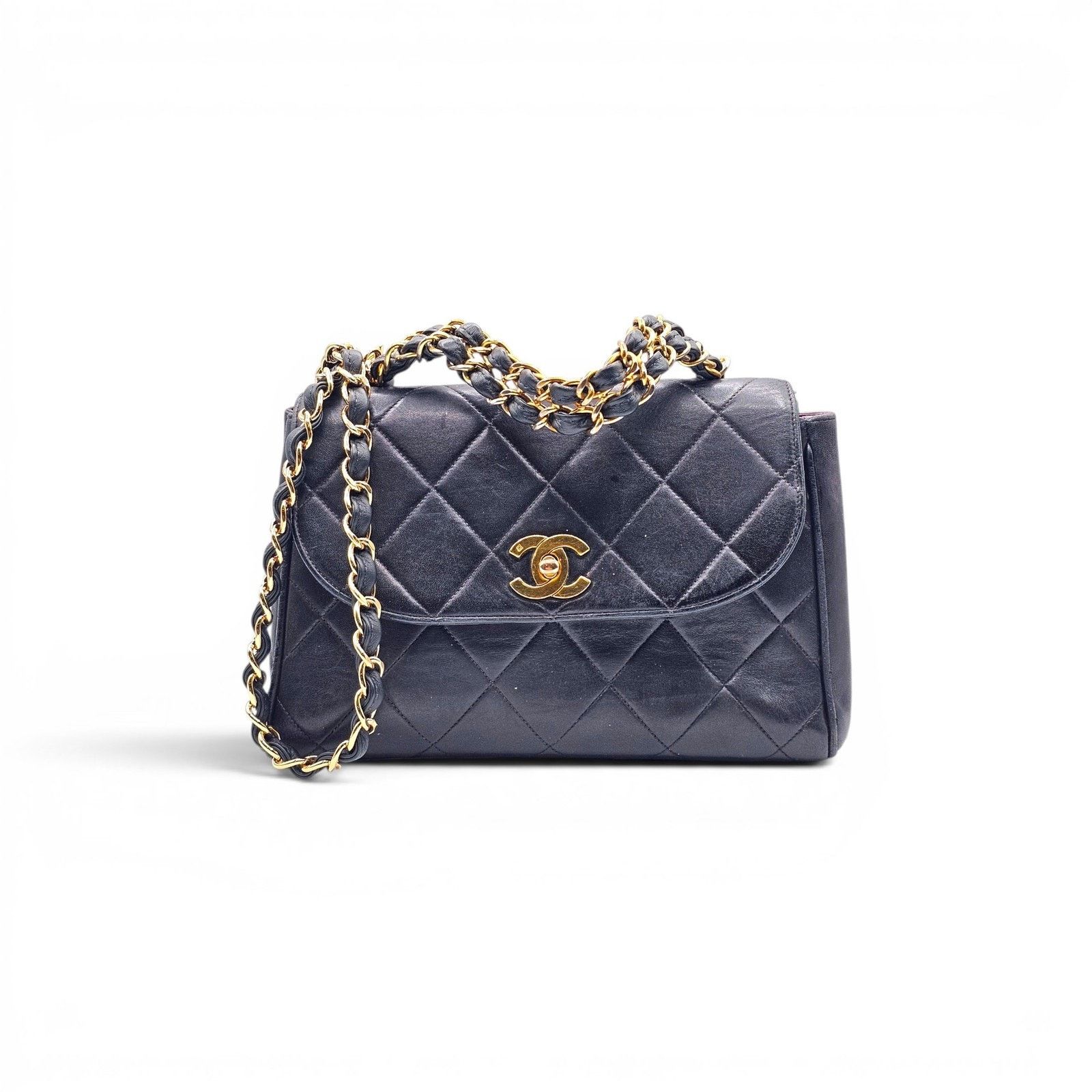 Chanel Black Quilted Lambskin Flap Shoulder Bag with Gold Hardware Size ONE SIZE - 1 Thumbnail