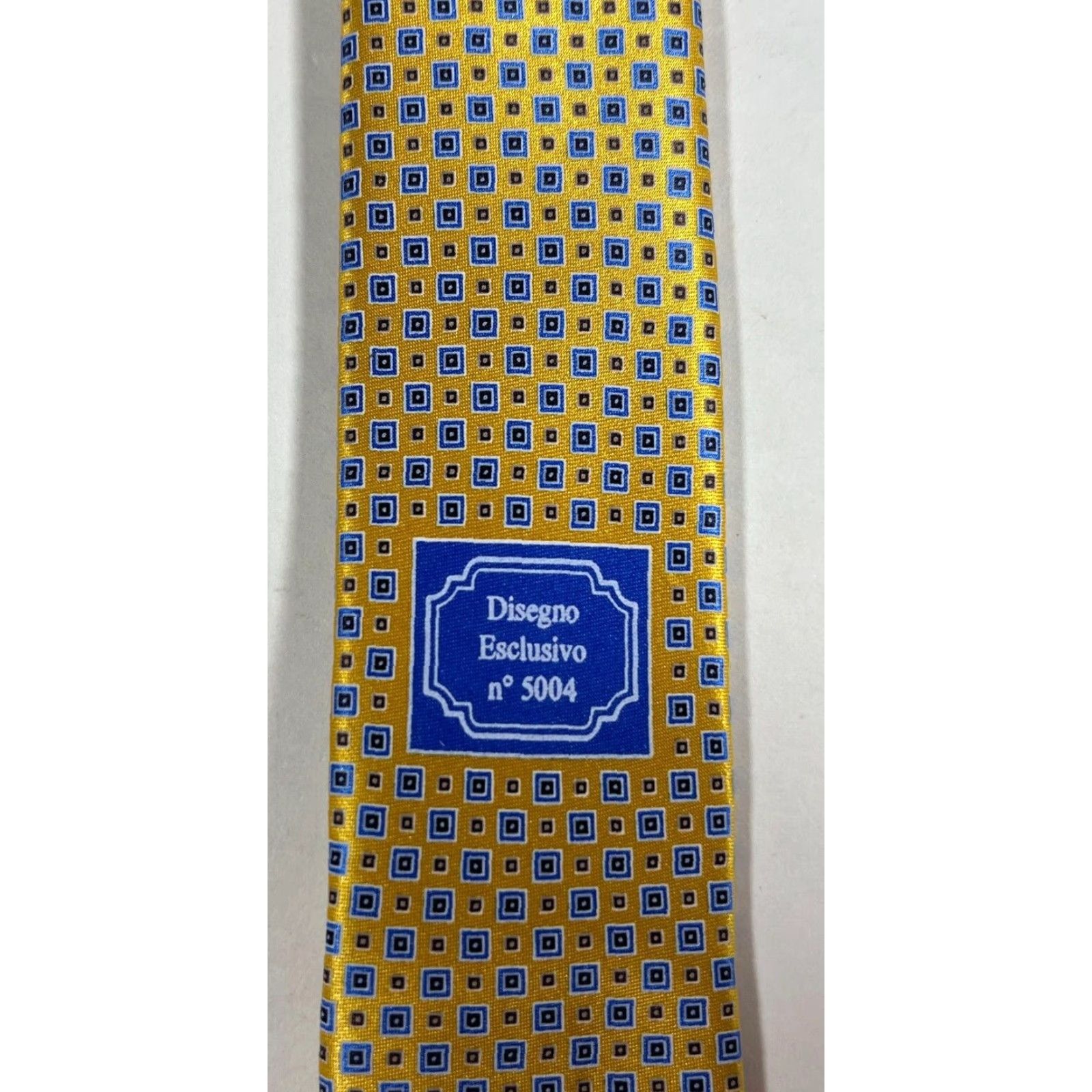 Ermenegildo Zegna Ermenegildo Zegna Tie Men's Geometric 100% Silk Yellow Gold Length 57-60" Width 3.5" Made in Italy Disegno Esclusivo No. 5004 Vintage-? (Wait) Size ONE SIZE - 6 Thumbnail