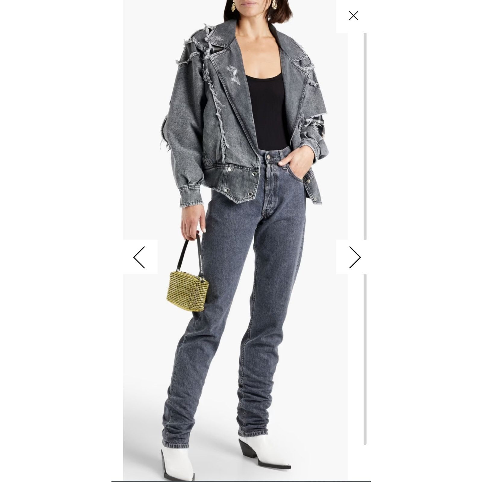 Retrofete RETROFÊTE Ellie reversible distressed denim jacket Size M / US 6-8 / IT 42-44 - 1 Thumbnail