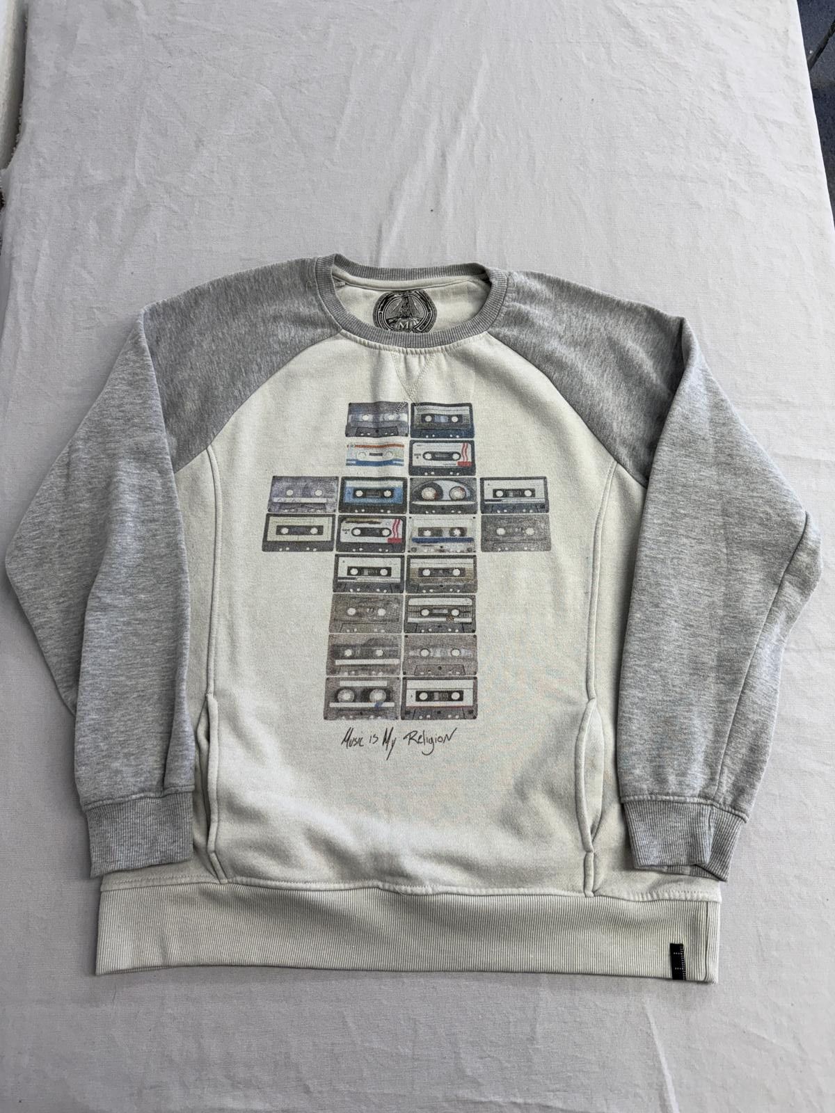 Cotton On Music is My Religion Crewneck Cassette Tape Cross Cotton On Size US M / EU 48-50 / 2 - 1 Thumbnail