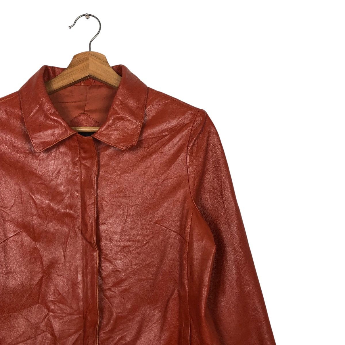 Japanese Brand 📌Vintage Cropped Leather Jacket Zipper Lio Bell IsseyMiyake Size US M / EU 48-50 / 2 - 7 Thumbnail