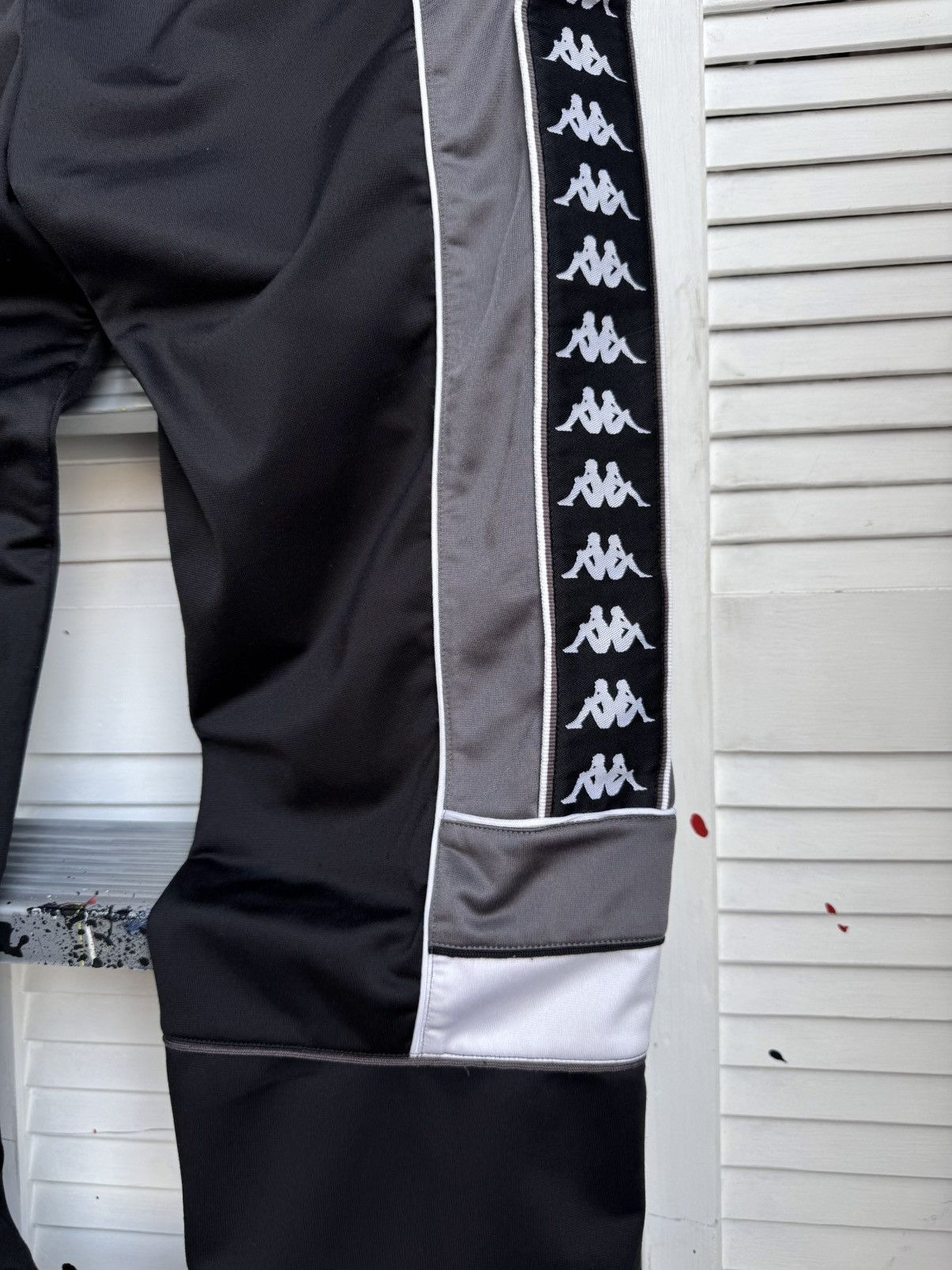 Kappa Kappa Banda Track Pants Logo Tape Joggers Monogram Black Y2K Size US 32 / EU 48 - 6 Thumbnail