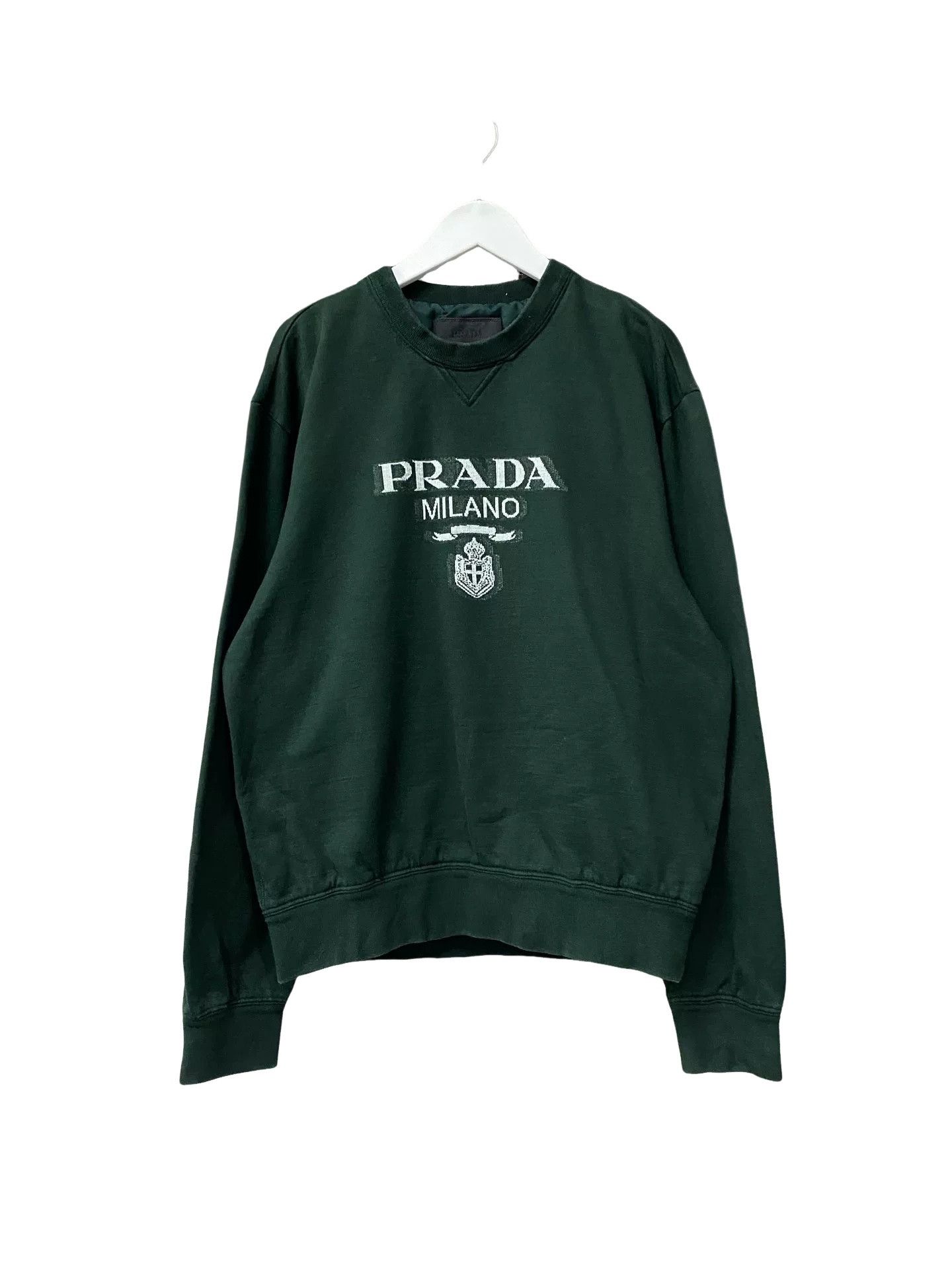 Prada Prada Milano Embroidered Sweatshirt Size L Size US L / EU 52-54 / 3 - 1 Thumbnail
