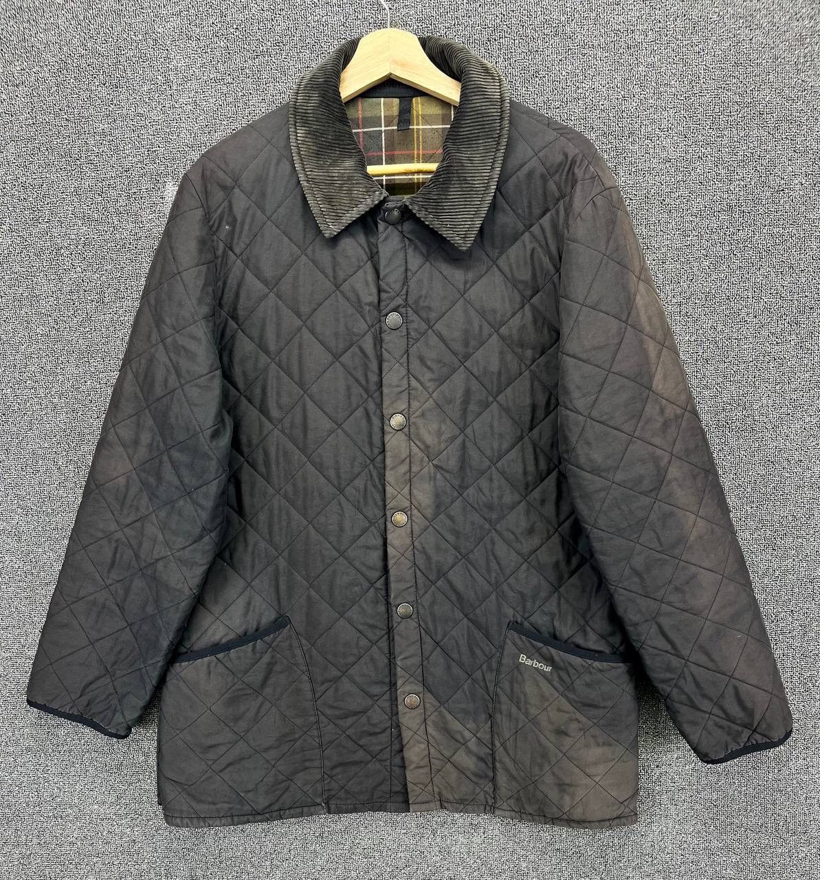 Barbour Vintage Barbour Trashed Quilted Jacket Size US L / EU 52-54 / 3 - 1 Thumbnail