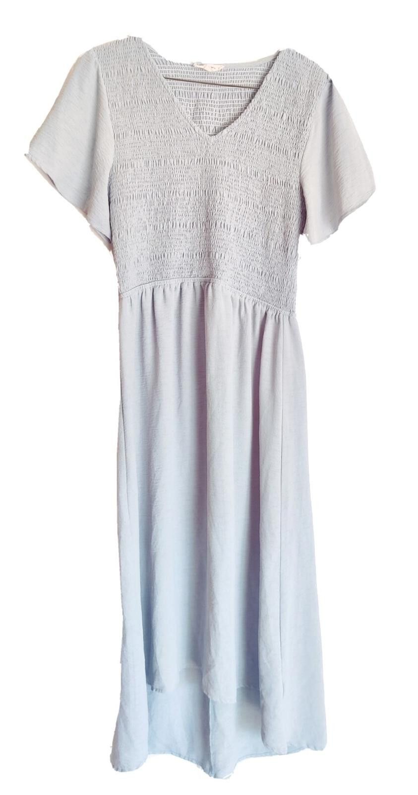 Other Tea n Rose Baby Blue Smocked Scallop Dress Womens Small S Sm Size S / US 4 / IT 40 - 1 Thumbnail