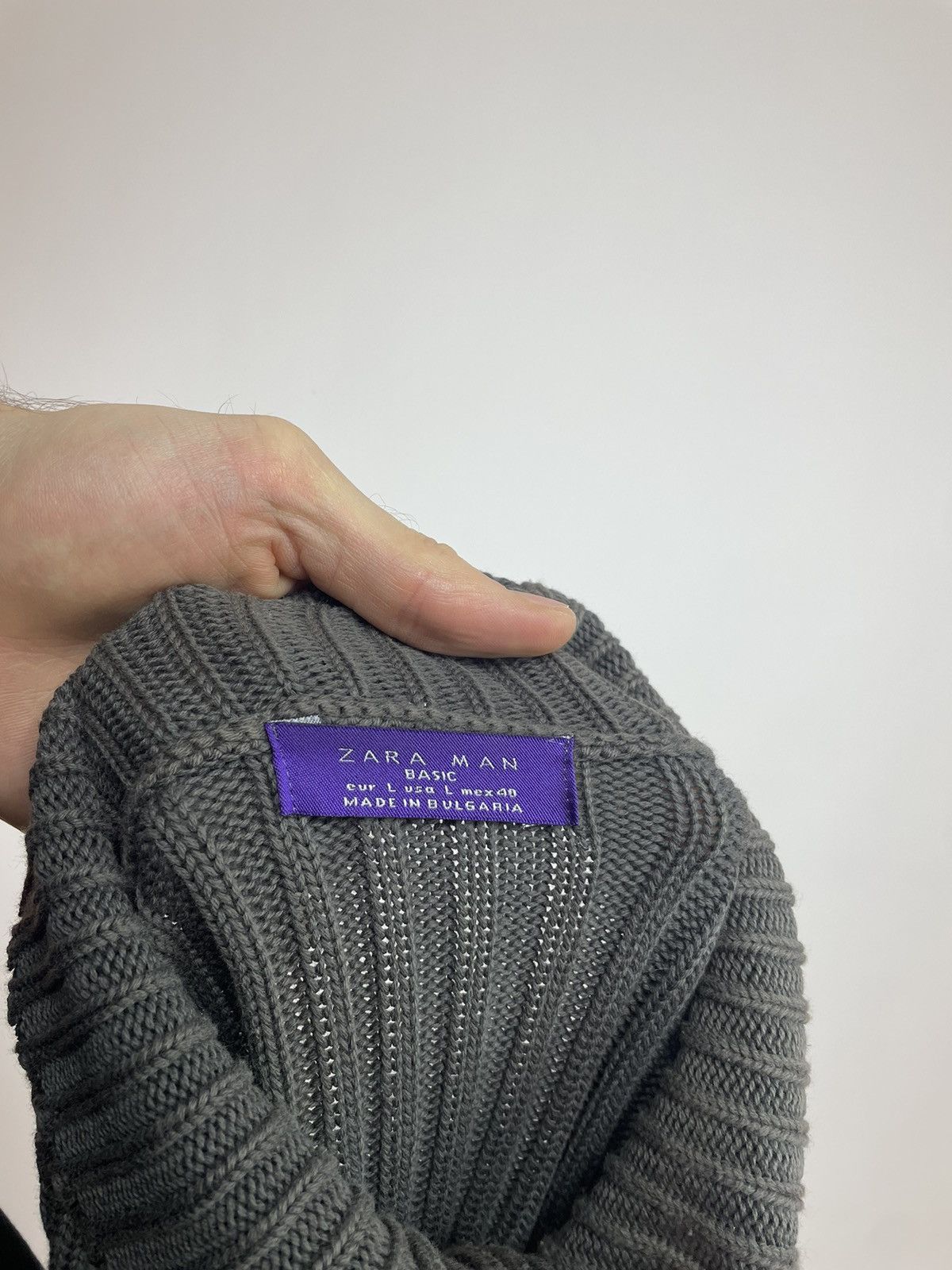Vintage × Zara ZARA MAN Vintage Mens Military purple label ribbed sweater Size US L / EU 52-54 / 3 - 12 Thumbnail