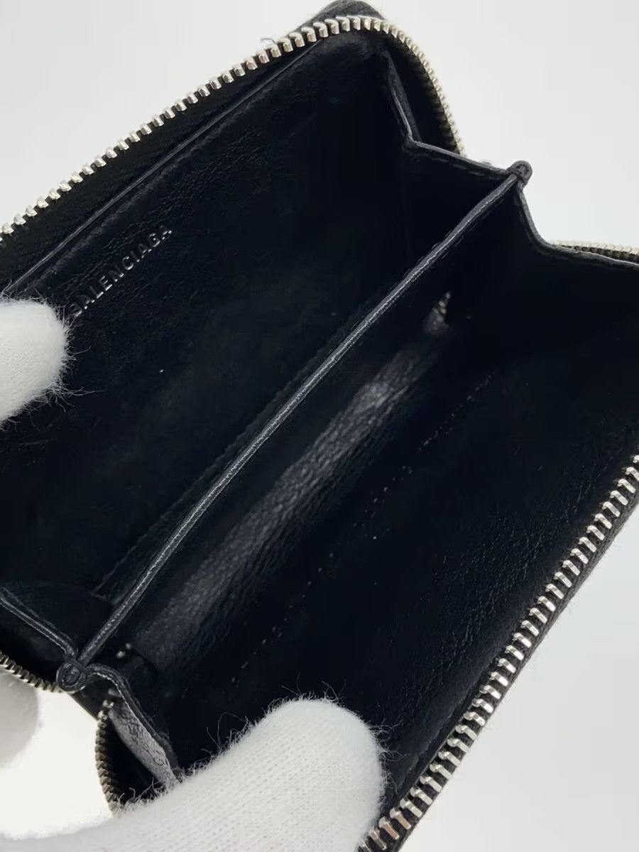 Balenciaga Balenciaga Leather Coin Case Black Size ONE SIZE - 4 Thumbnail