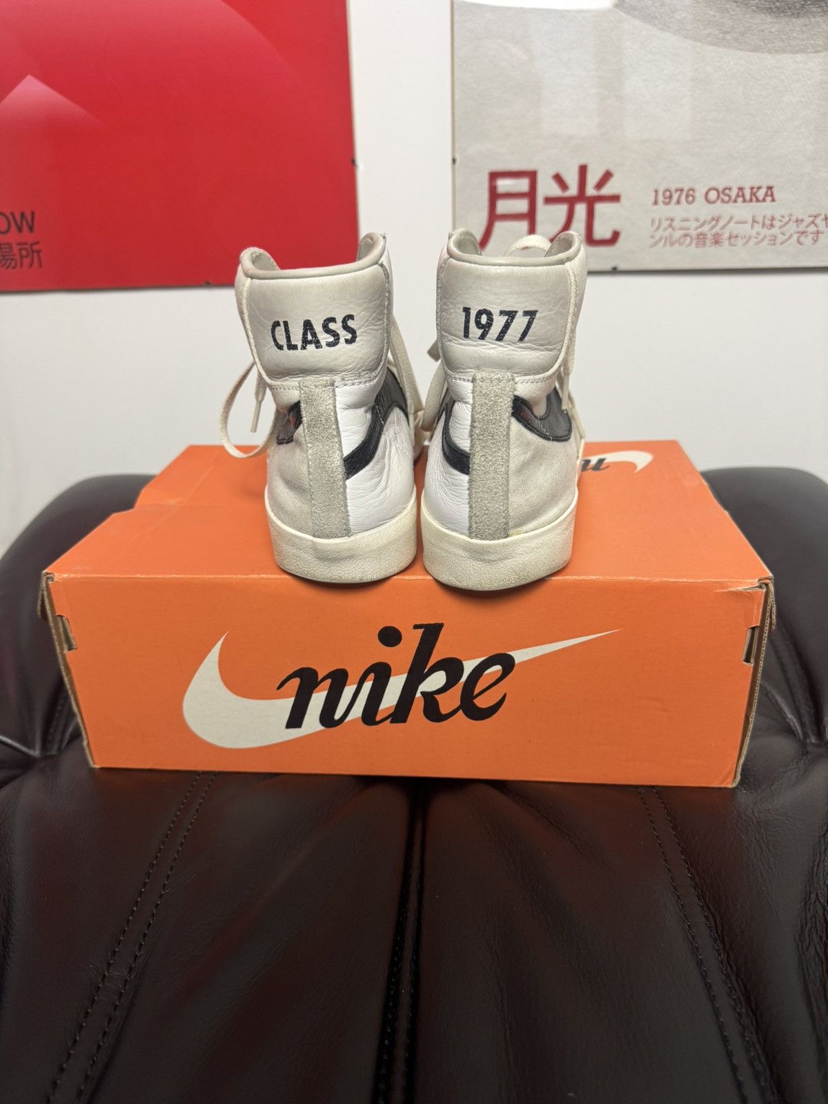 Nike Nike Blazer Mid 77 Vintage x Slam Jam Leather Swoosh Sneaker Size US 8.5 / EU 41-42 - 6 Thumbnail