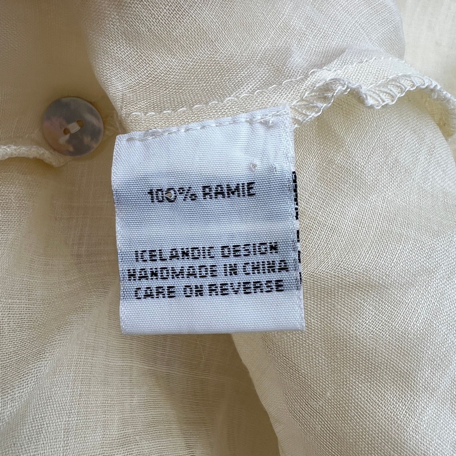 Other Elm Design Ivory Ramie Dress Long Sleeves Size S / US 4 / IT 40 - 9 Thumbnail