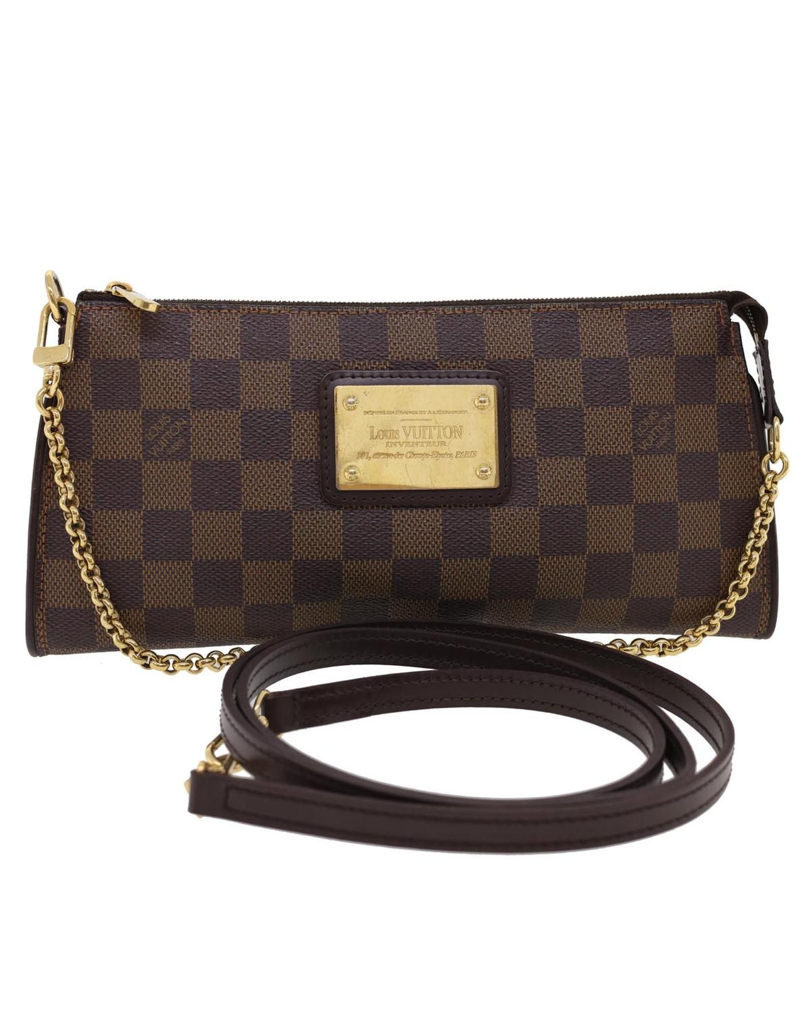 image of Louis Vuitton Damier Ebene Sophie 2Way Shoulder Pouch N51135 Lv Auth in Damie Ebene, Women's