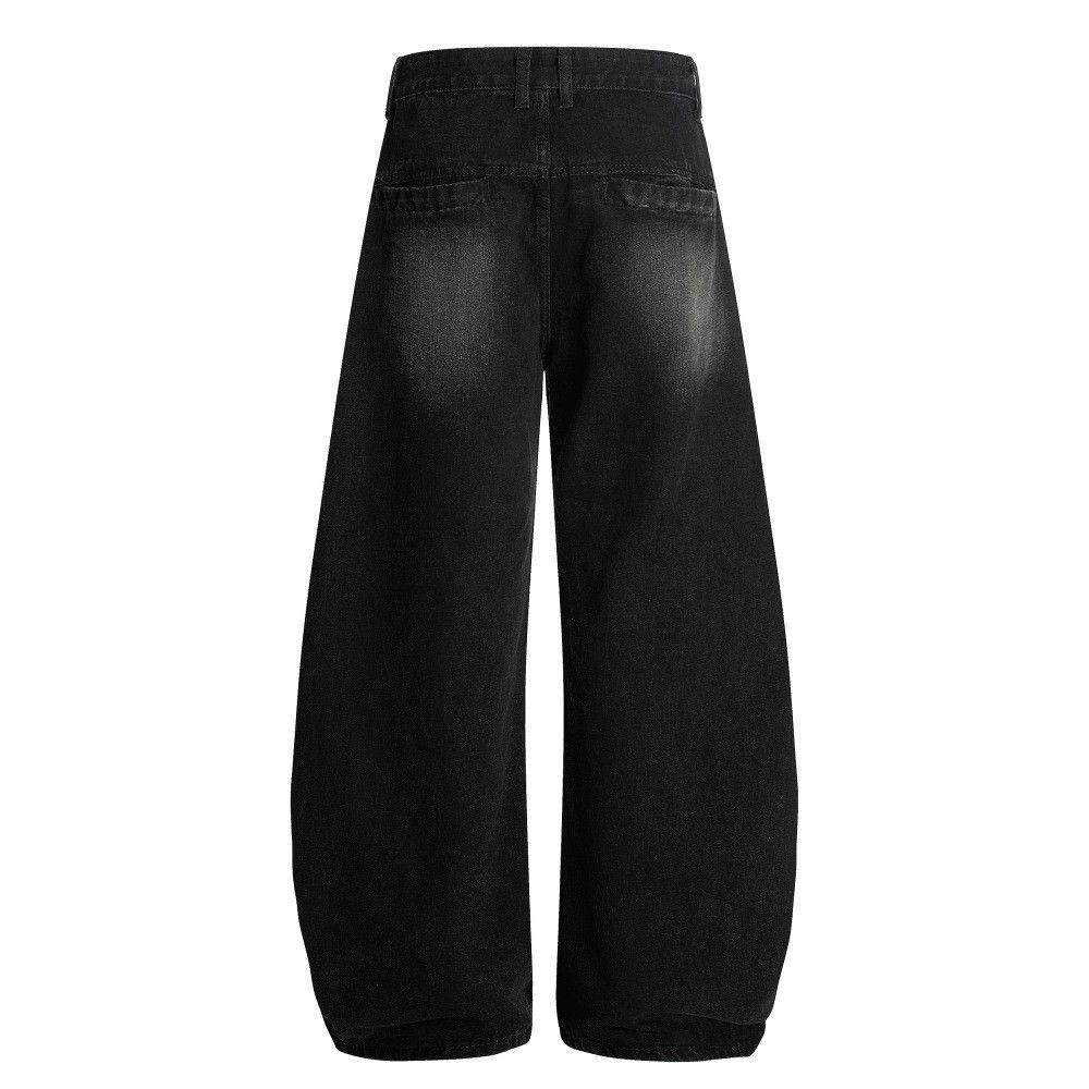 Vintage Distressed washed punk men's loose wide-leg scimitar jeans Size US 32 / EU 48 - 2 Thumbnail