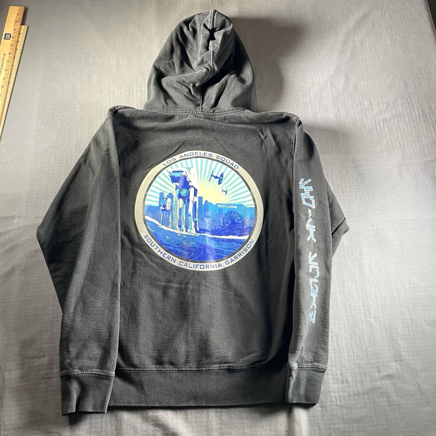 Vintage 501st Legion Hoodie Mens Small Zip Up Black AT AT LA Squad Souther California Garrison Full Zip Size US S / EU 44-46 / 1 - 4 Thumbnail